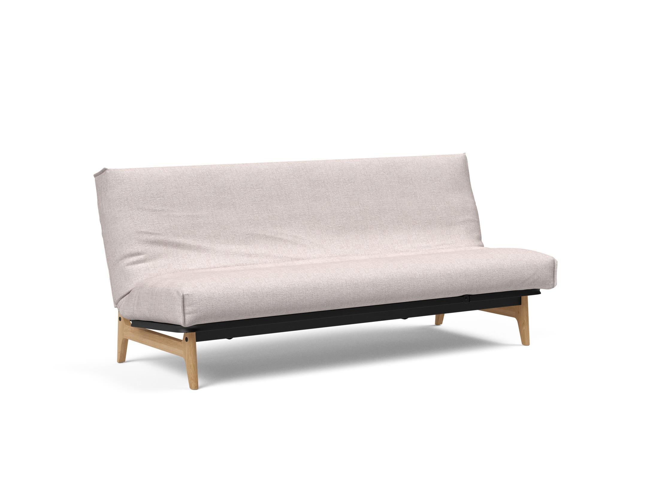 Aslak 120 Bettsofa Nordic Cover: Elegantes Sofa mit Soft Spring Federung, perfekt für entspannte Abende und stilvolle Einrichtung.