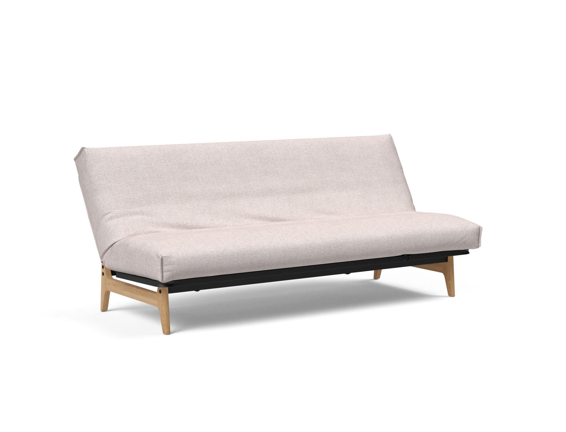 Aslak 120 Bettsofa Nordic Cover: Elegantes Sofa mit Soft Spring Federung, perfekt für entspannte Abende und stilvolle Einrichtung.