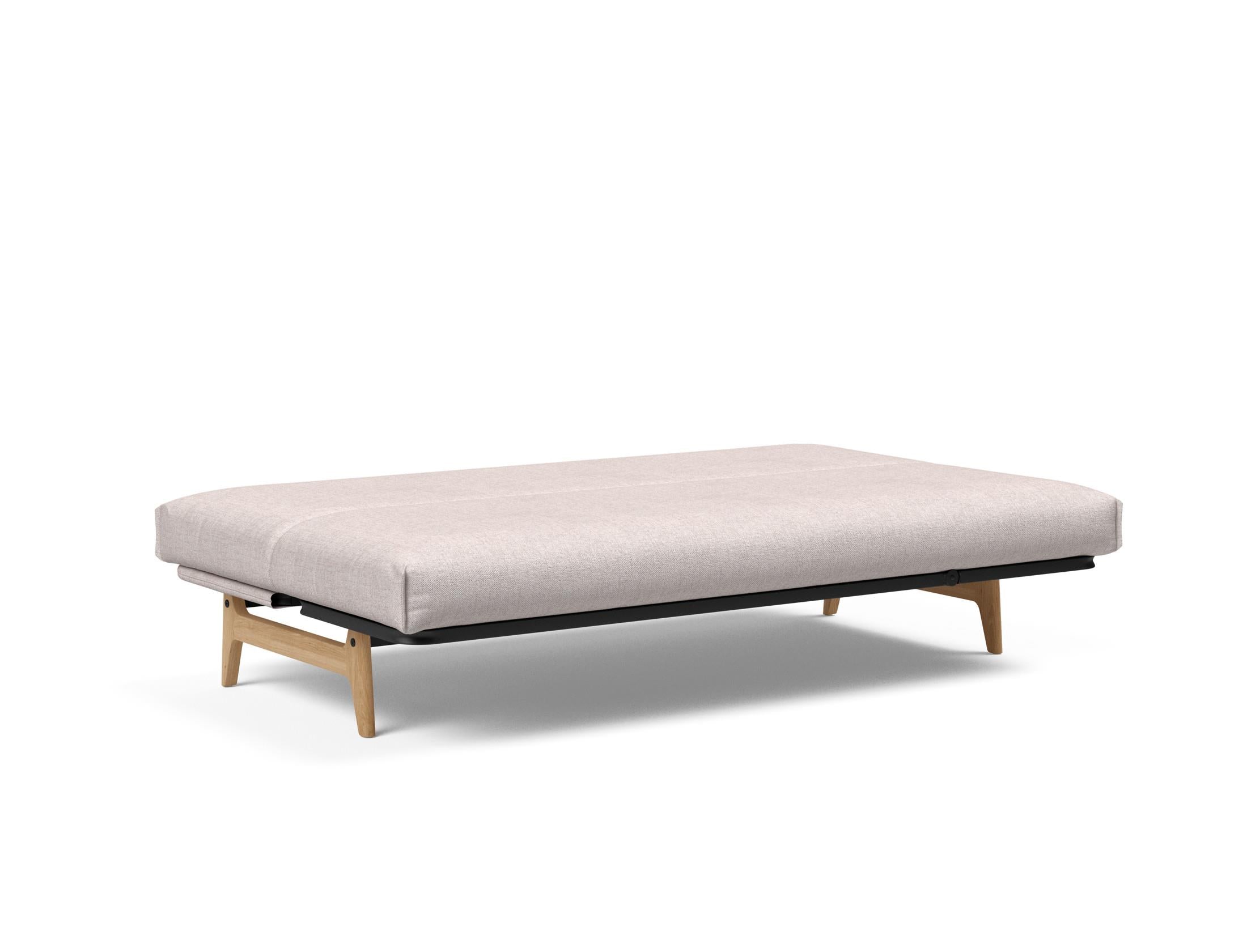Aslak 120 Bettsofa Nordic Cover: Elegantes Sofa mit Soft Spring Federung, perfekt für entspannte Abende und stilvolle Einrichtung.