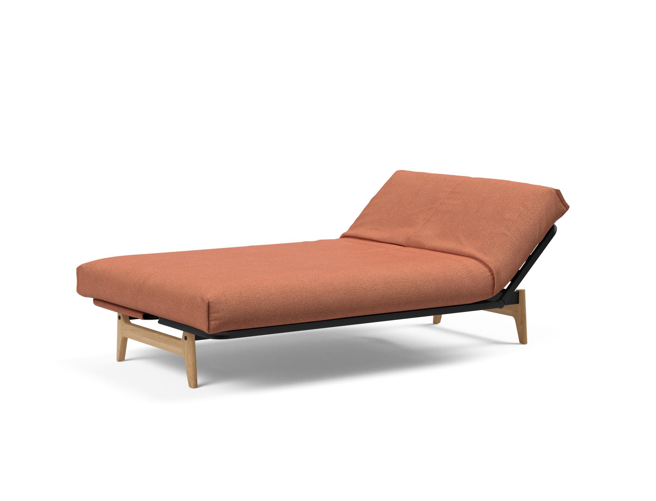 Aslak 120 Bettsofa Nordic Cover: Modernes Design mit Soft Spring Federung, ideal für gemütliche Nächte und stilvolle Wohnräume.