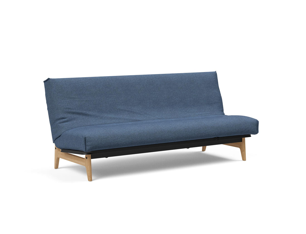 Aslak 120 Bettsofa Nordic Cover mit Gestellbezug Soft Spring in 302 Weda Blue präsentiert im Onlineshop von KAQTU Design AG. Bettsofa ist von Innovation Living