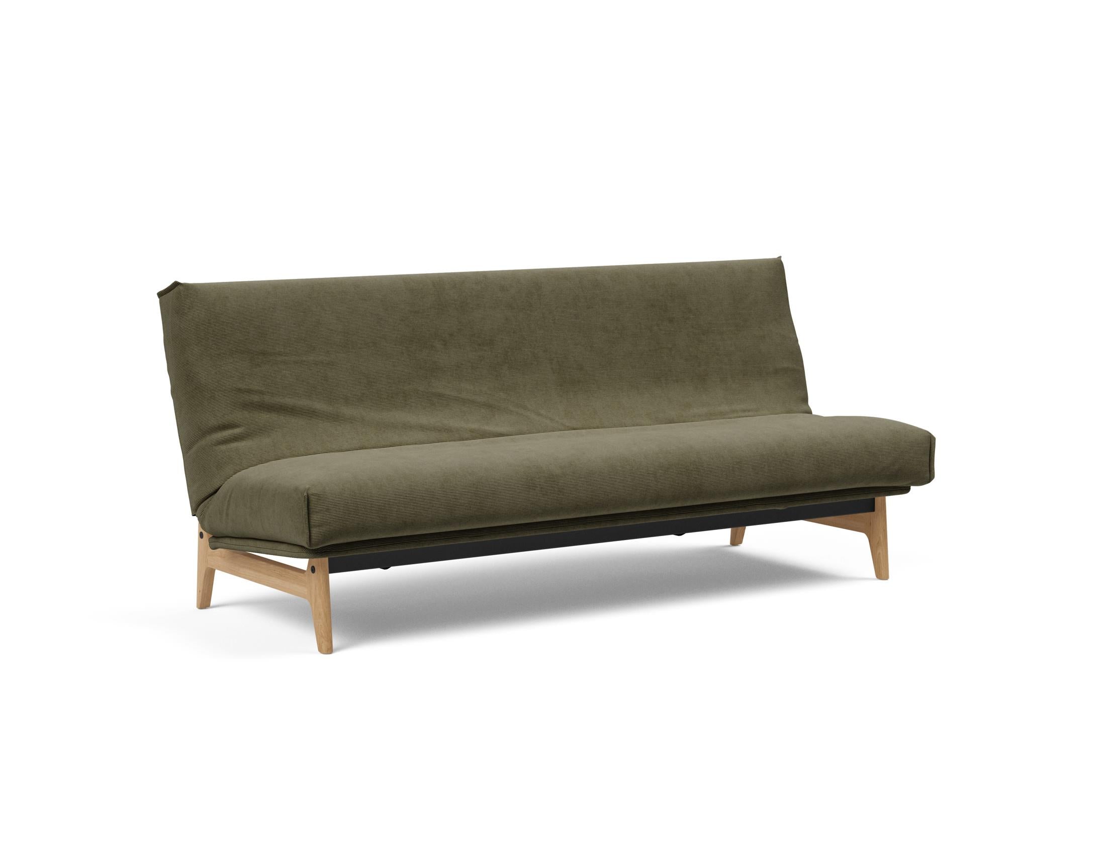 Aslak 120 Bettsofa Nordic Cover: Elegantes Sofa mit Soft Spring Federung, perfekt für entspannte Abende und stilvolle Einrichtung.