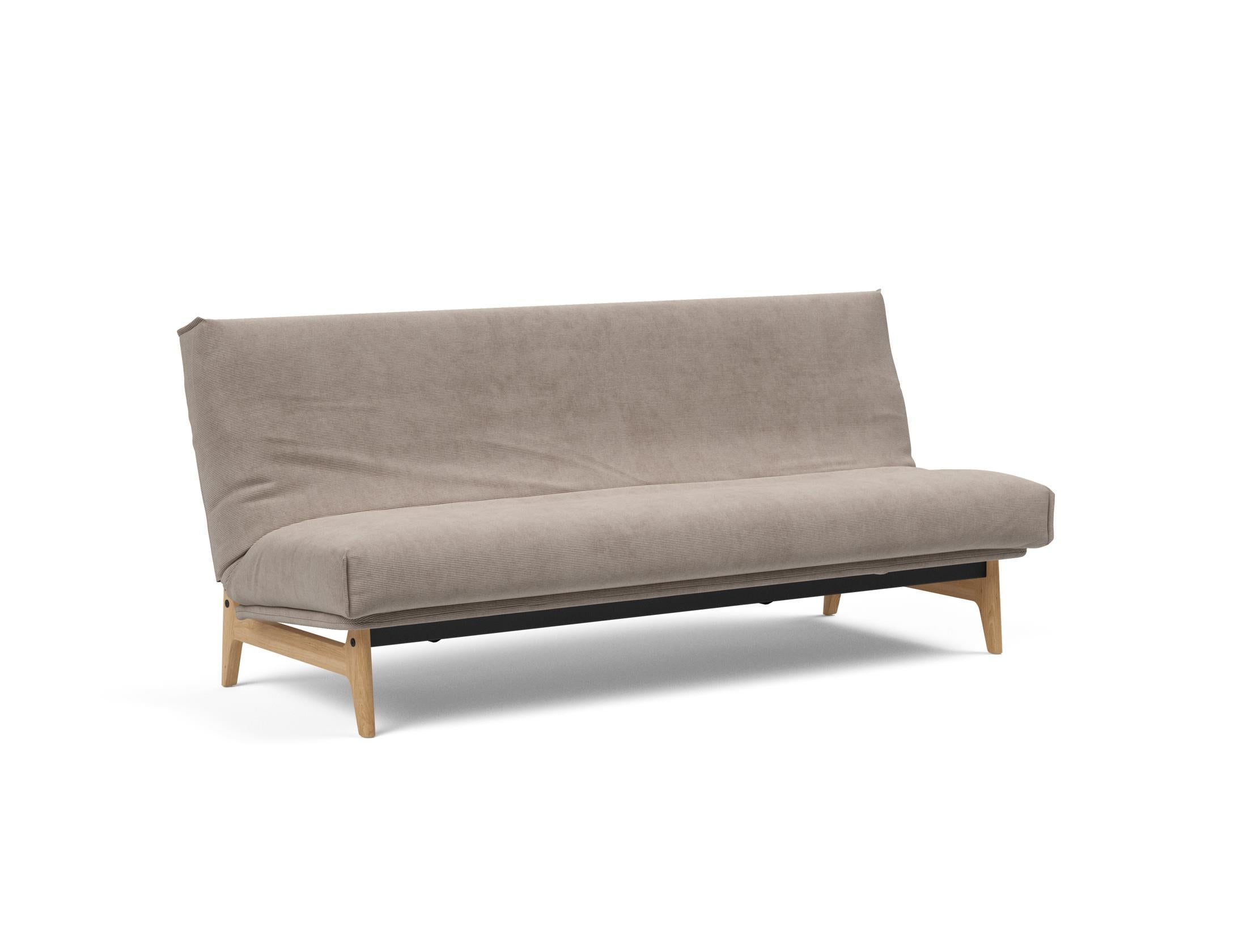 Aslak 120 Bettsofa Nordic Cover: Elegantes Sofa mit Soft Spring Federung, perfekt für entspannte Abende und stilvolle Einrichtung.