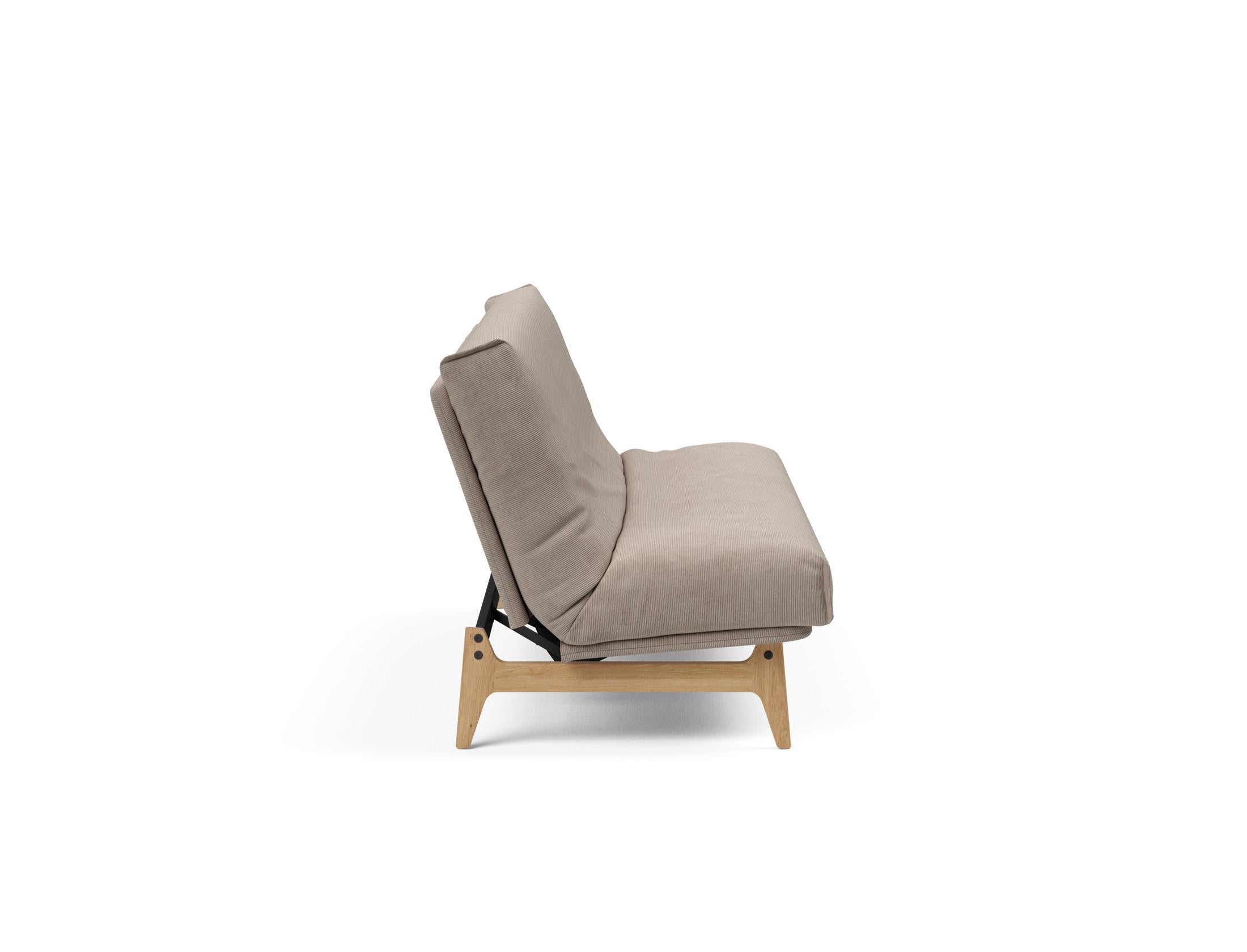 Aslak 120 Bettsofa Nordic Cover: Modernes Design mit Soft Spring Federung, ideal für gemütliche Nächte und stilvolle Wohnräume.