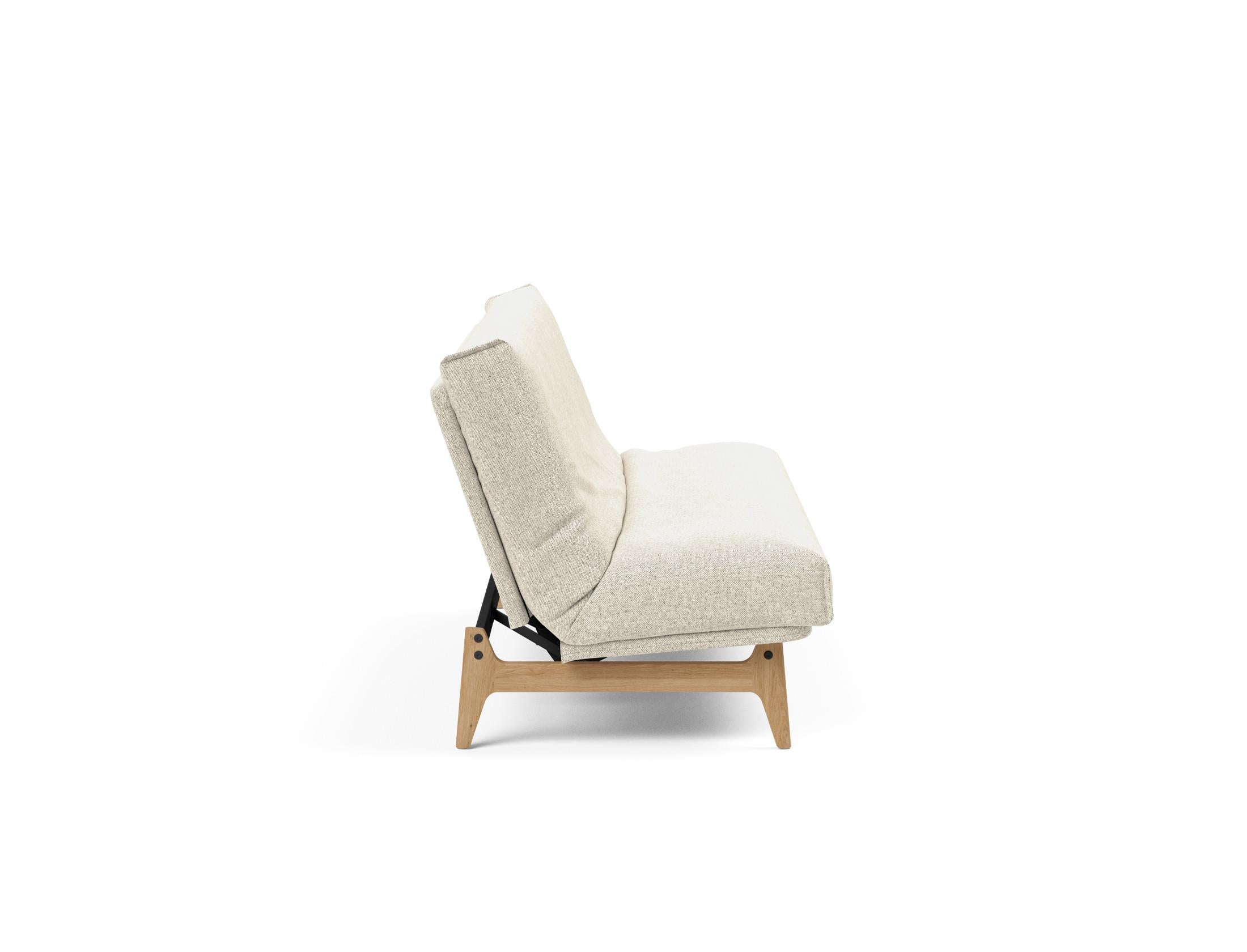 Aslak 120 Bettsofa Nordic Cover: Modernes Design mit Soft Spring Federung, ideal für gemütliche Nächte und stilvolle Wohnräume.