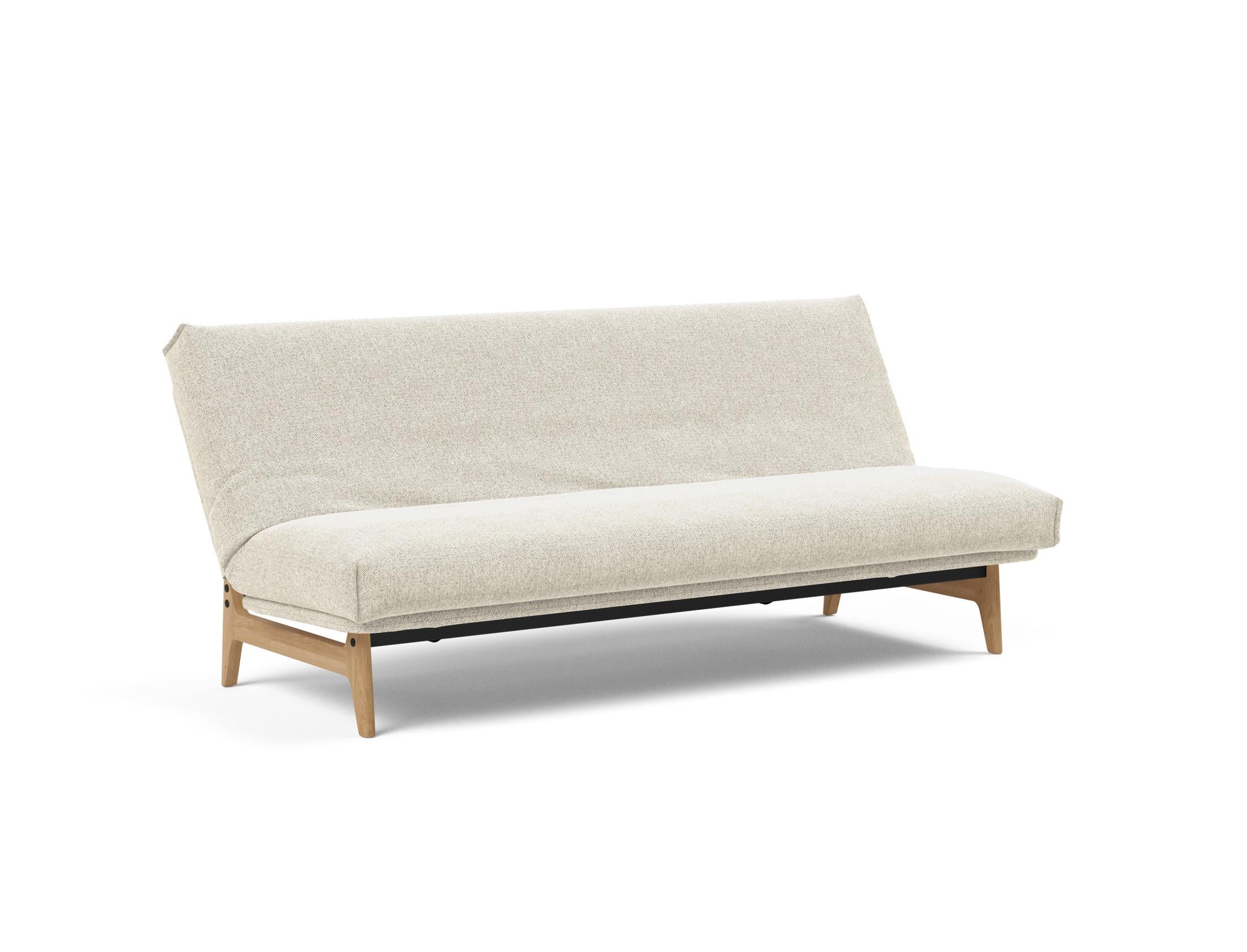 Aslak 120 Bettsofa Nordic Cover: Elegantes Sofa mit Soft Spring Federung, perfekt für entspannte Abende und stilvolle Einrichtung.