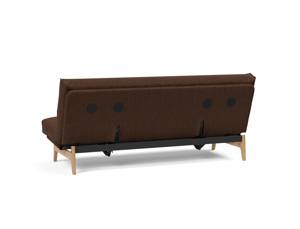 Aslak 120 Bettsofa Nordic Cover mit Gestellbezug Soft Spring in 359 Taura Cappuccino präsentiert im Onlineshop von KAQTU Design AG. Bettsofa ist von Innovation Living
