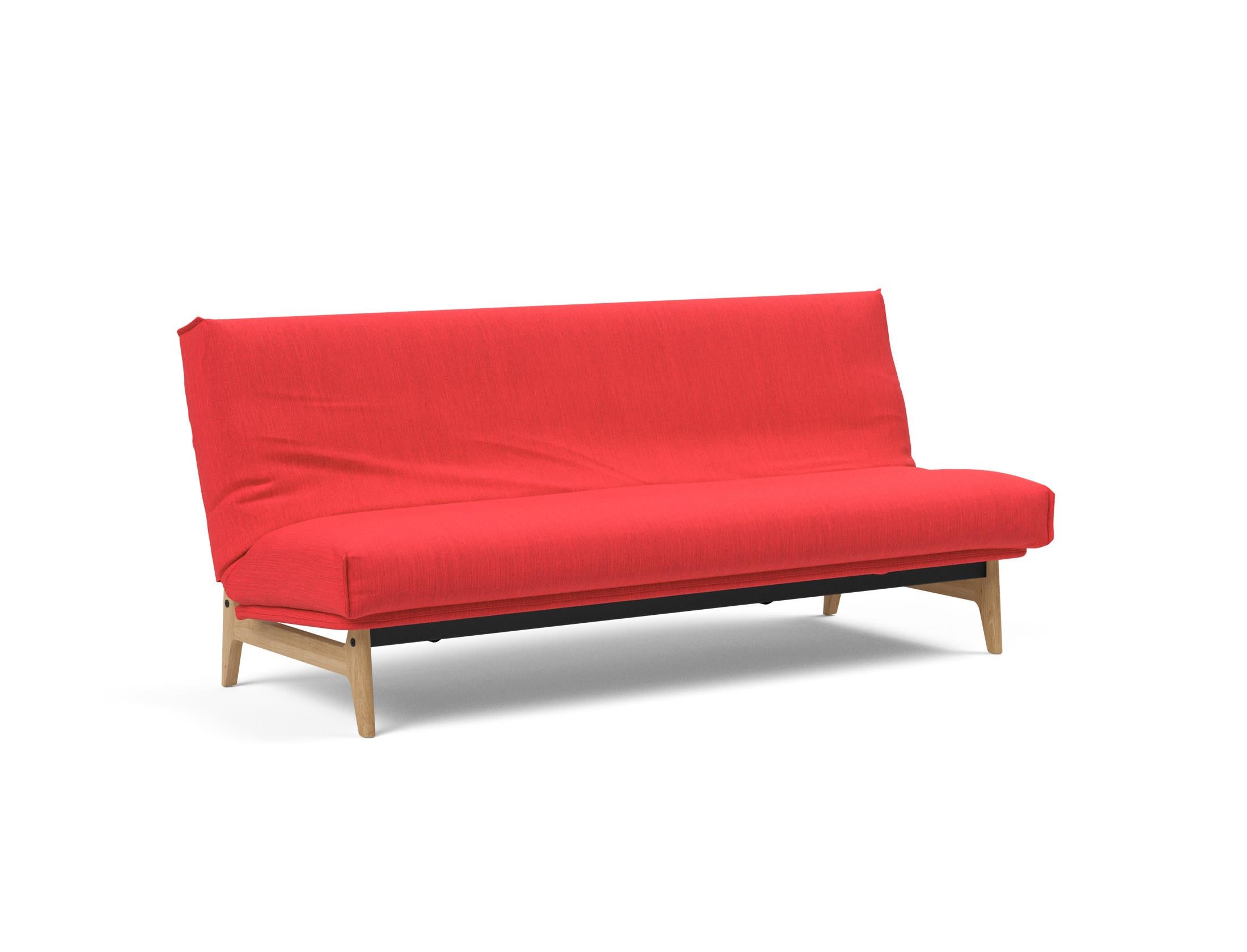 Aslak 120 Bettsofa Nordic Cover: Elegantes Sofa mit Soft Spring Federung, perfekt für entspannte Abende und stilvolle Einrichtung.