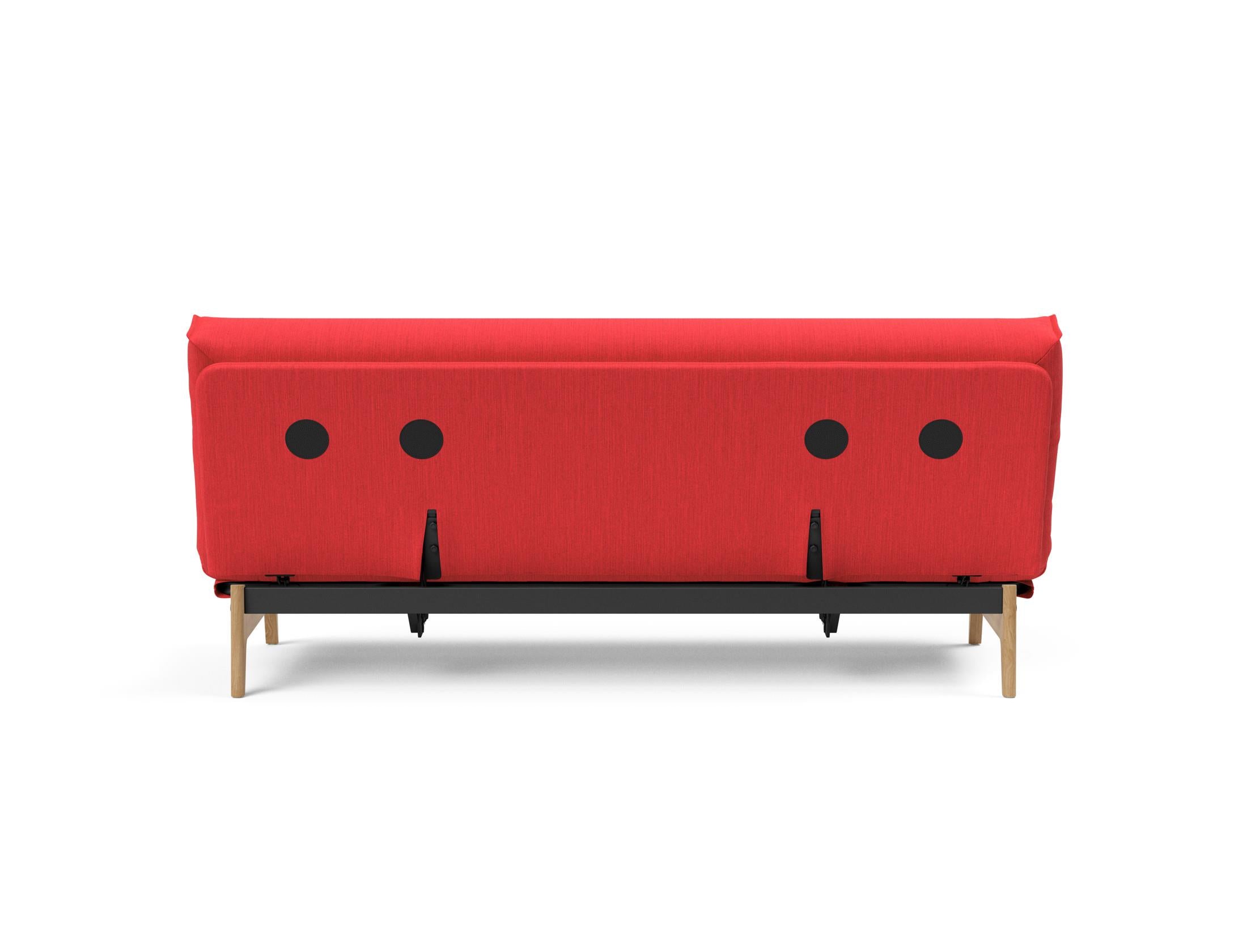 Aslak 120 Bettsofa Nordic Cover: Elegantes Sofa mit Soft Spring Federung, perfekt für entspannte Abende und stilvolle Einrichtung.