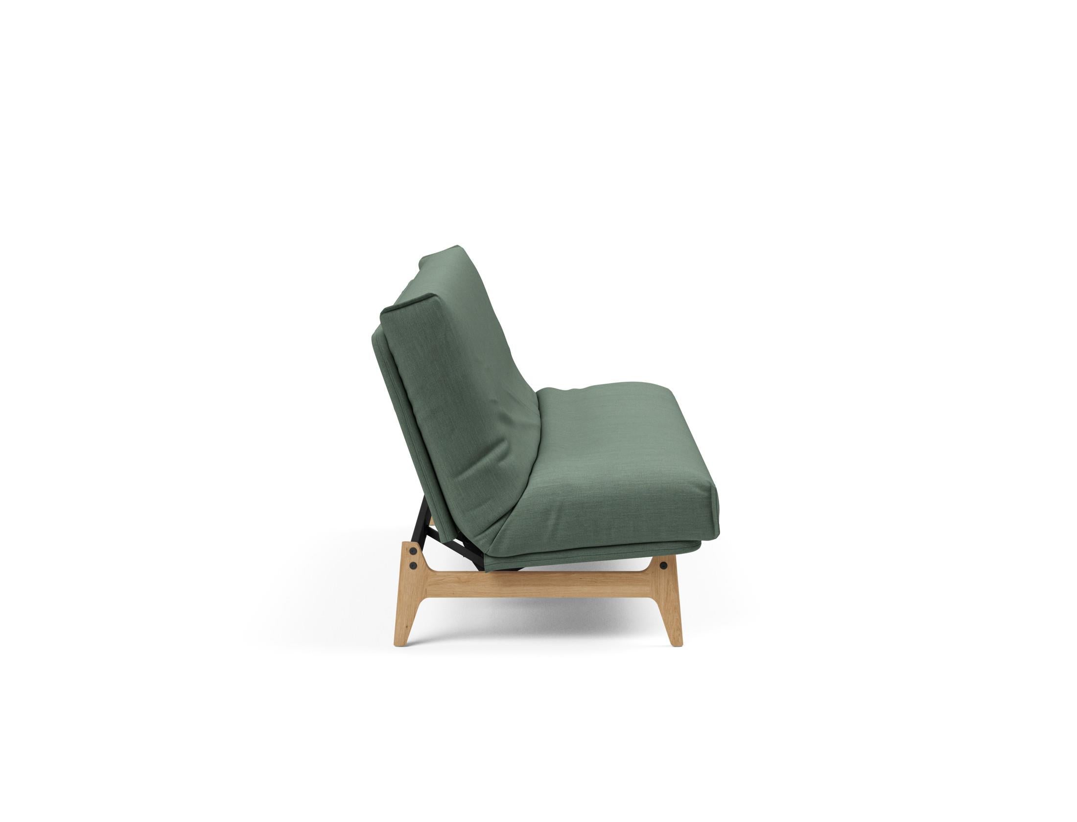 Aslak 120 Bettsofa Nordic Cover: Elegantes Sofa mit Soft Spring Federung, perfekt für entspannte Abende und stilvolle Einrichtung.