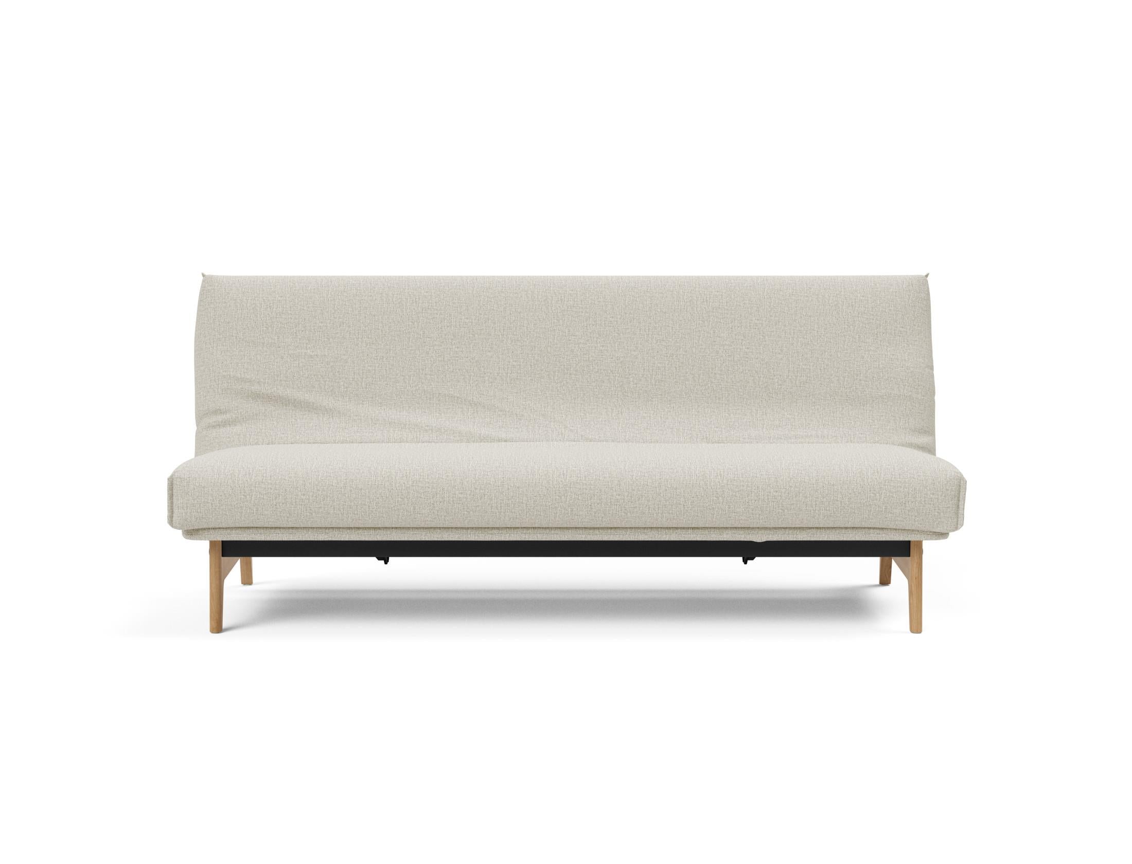 Aslak 120 Bettsofa Nordic Cover: Elegantes Sofa mit Soft Spring Federung, perfekt für entspannte Abende und stilvolle Einrichtung.
