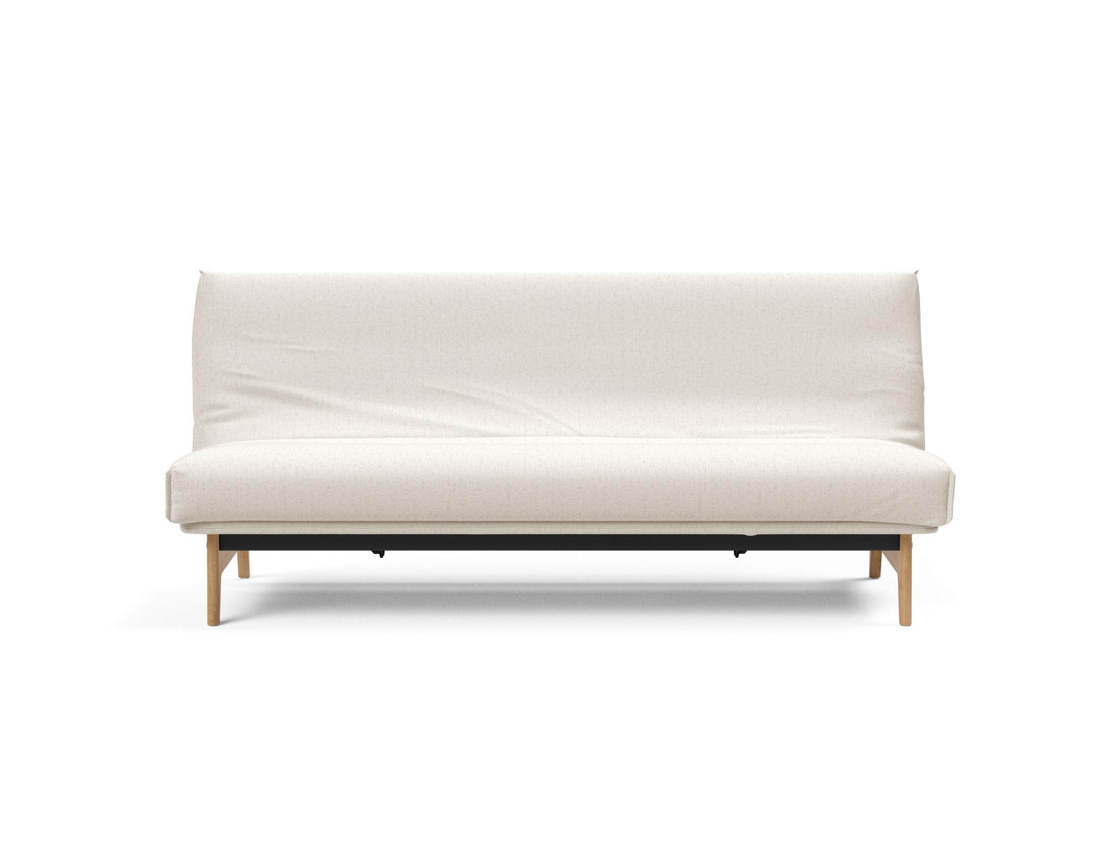 Aslak 120 Bettsofa Nordic Cover: Elegantes Sofa mit Soft Spring Federung, perfekt für entspannte Abende und stilvolle Einrichtung.