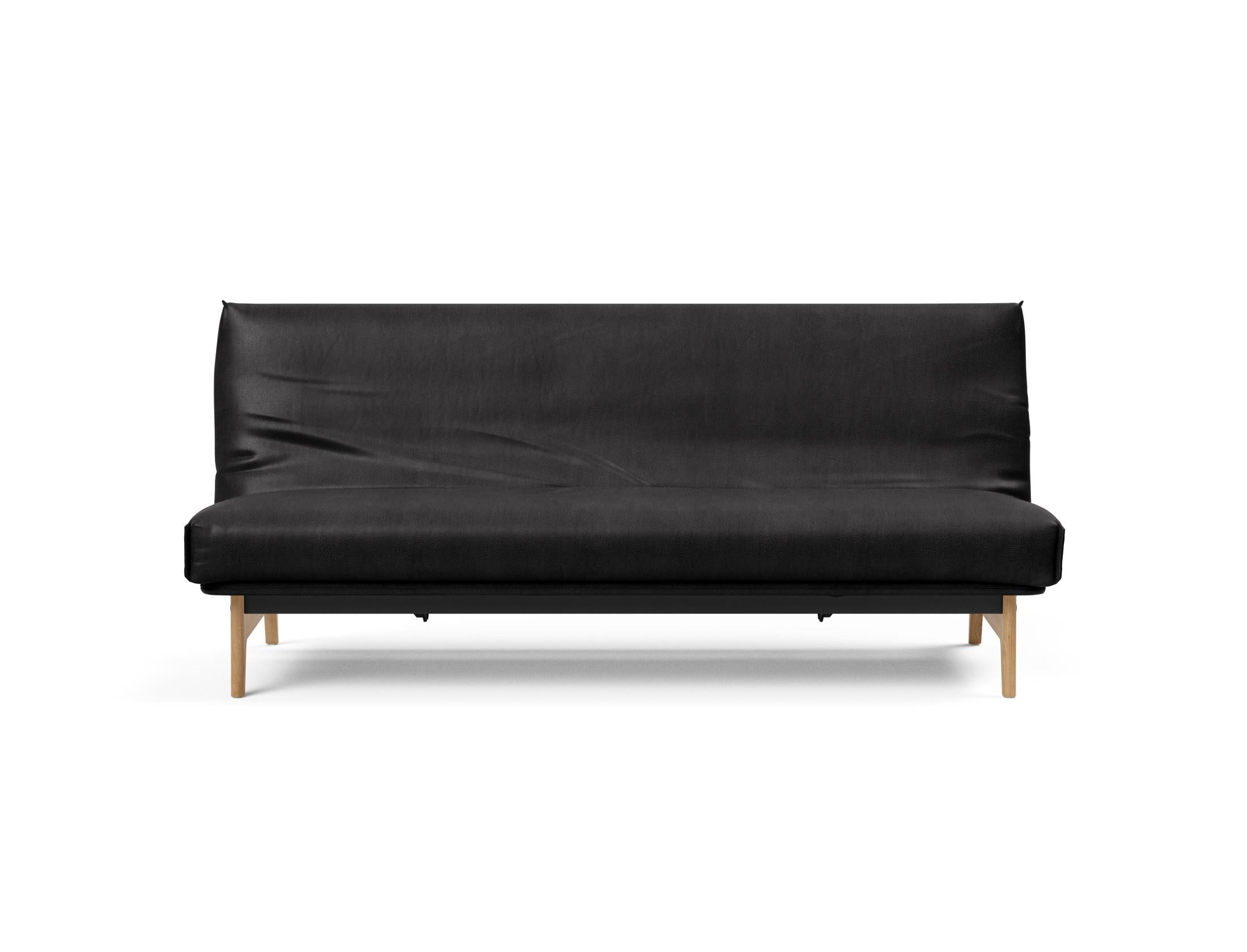 Aslak 120 Bettsofa Nordic Cover: Elegantes Sofa mit Soft Spring Federung, perfekt für entspannte Abende und stilvolle Einrichtung.