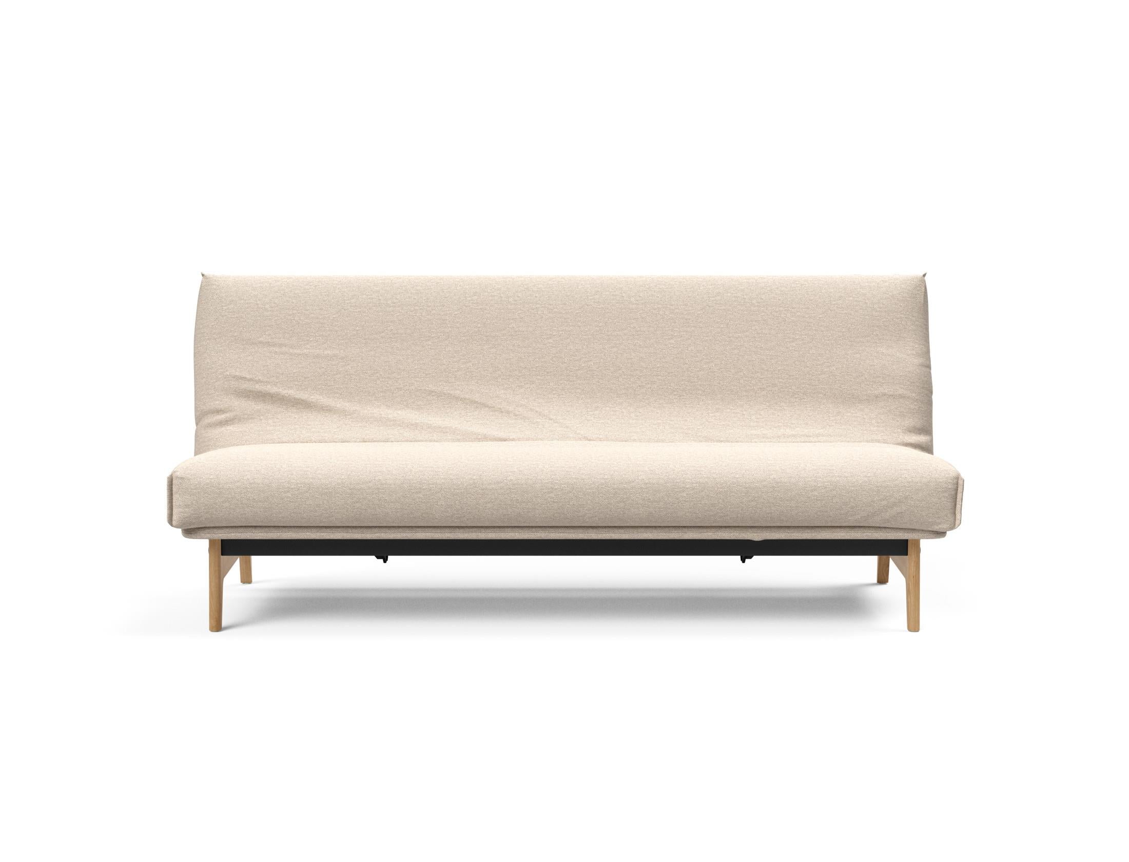 Aslak 120 Bettsofa Nordic Cover: Elegantes Sofa mit Soft Spring Federung, perfekt für entspannte Abende und stilvolle Einrichtung.