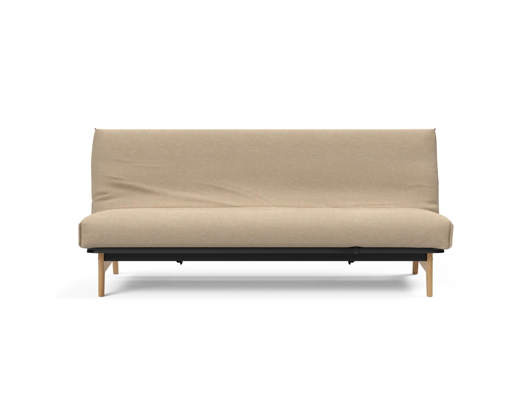 Erleben Sie das Aslak 120 Bettsofa Nordic Cover Soft Spring von Innovation Living – eine perfekte Kombination aus modernem Stil und bequemem Schlafplatz.