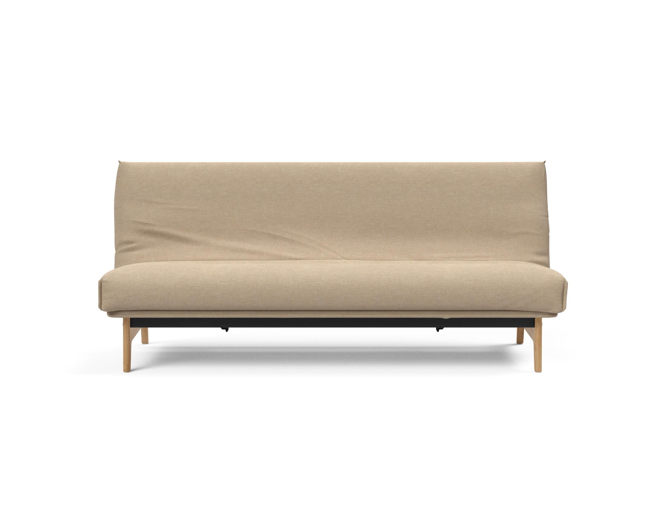 Aslak 120 Bettsofa Nordic Cover: Elegantes Sofa mit Soft Spring Federung, perfekt für entspannte Abende und stilvolle Einrichtung.