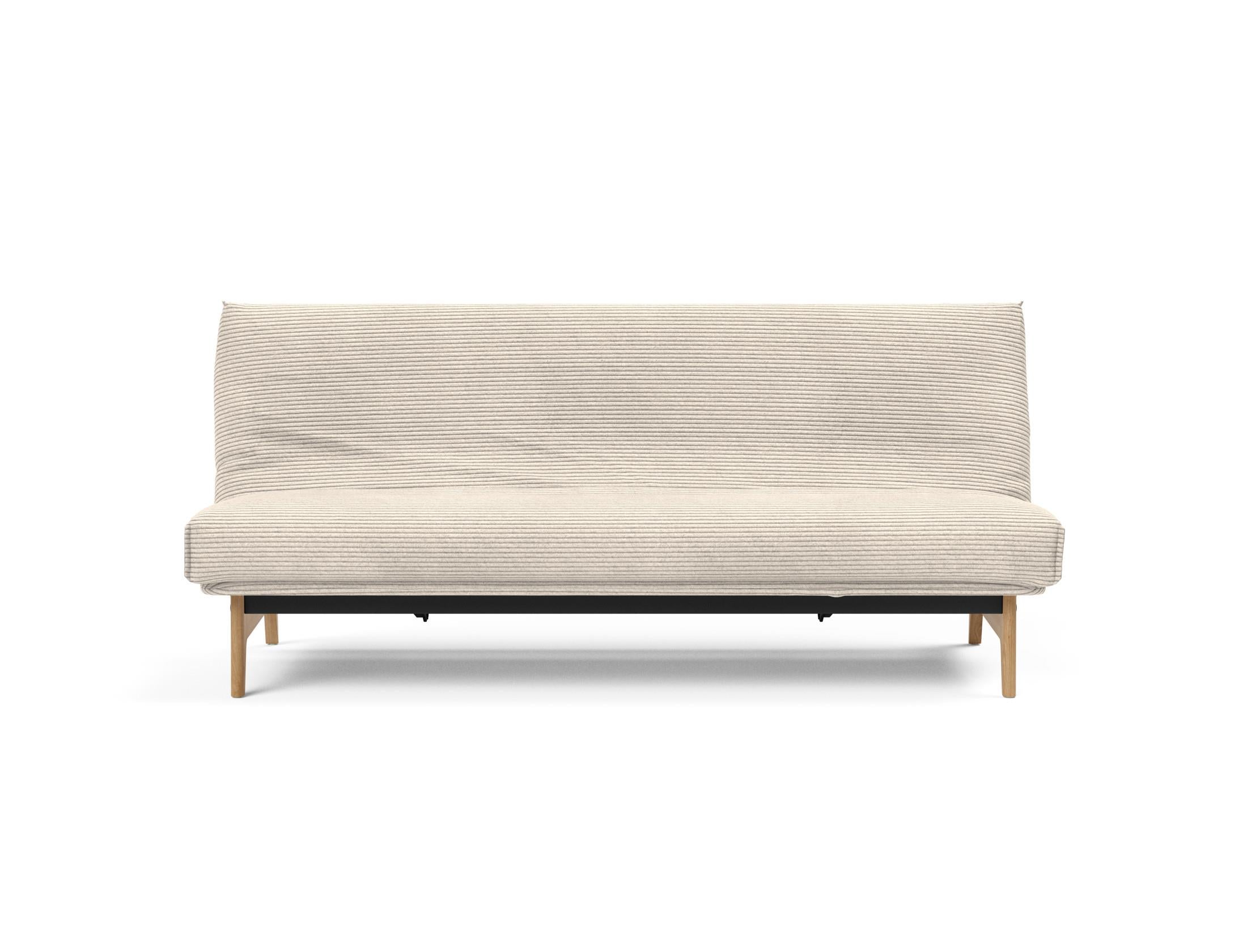 Aslak 120 Bettsofa Nordic Cover: Elegantes Sofa mit Soft Spring Federung, perfekt für entspannte Abende und stilvolle Einrichtung.