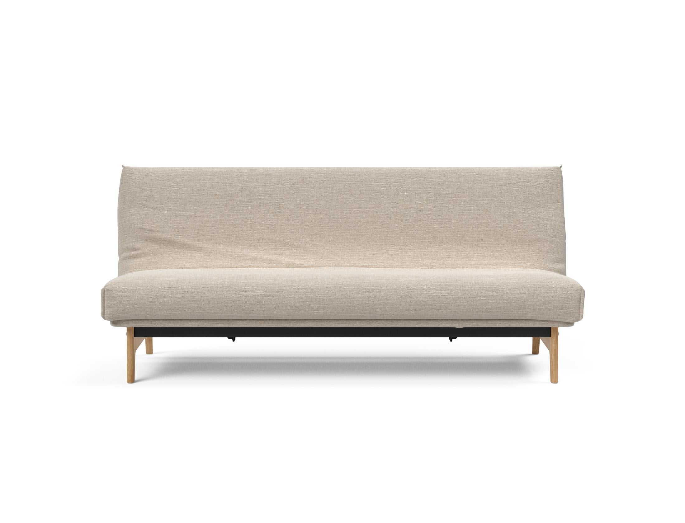 Aslak 120 Bettsofa Nordic Cover: Elegantes Sofa mit Soft Spring Federung, perfekt für entspannte Abende und stilvolle Einrichtung.