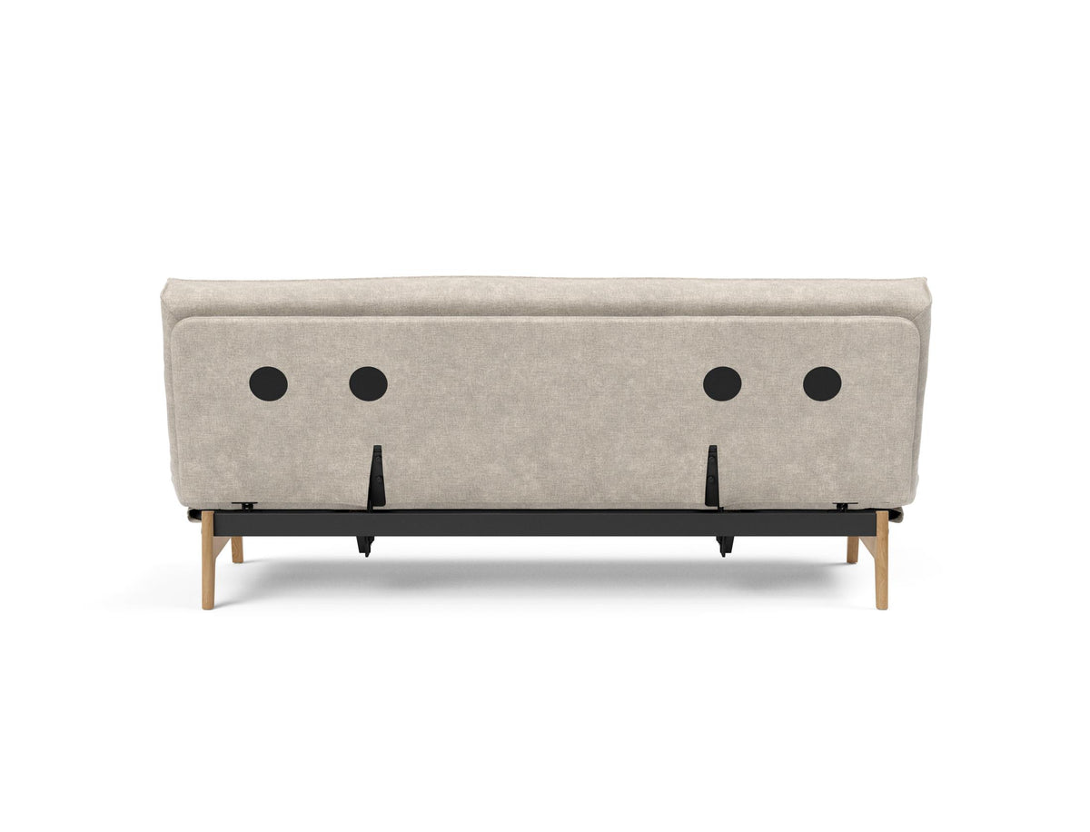 Aslak 120 Bettsofa Sharp Plus Cover mit Gestellbezug Soft Spring in 280 Avella Sand präsentiert im Onlineshop von KAQTU Design AG. Bettsofa ist von Innovation Living