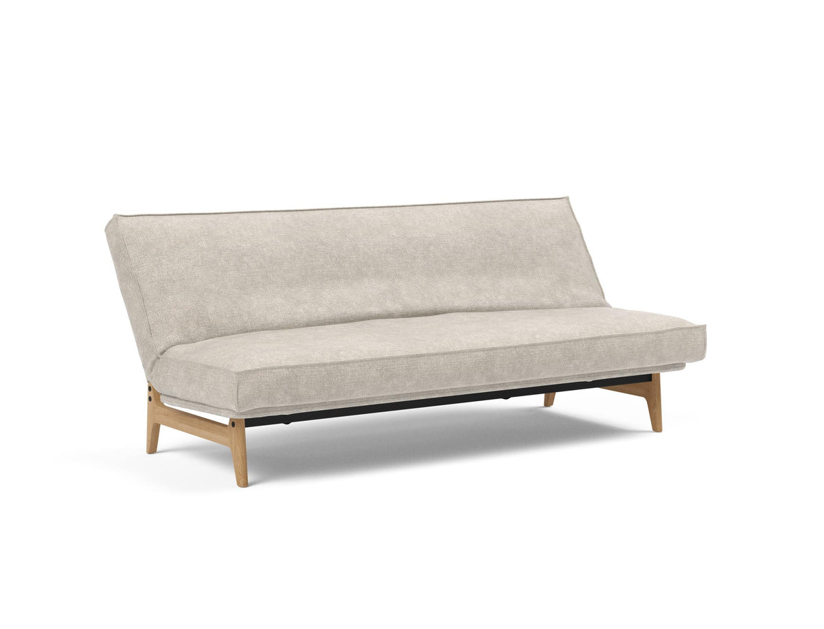 Aslak 120 Bettsofa Sharp Plus Cover mit Gestellbezug Soft Spring in 280 Avella Sand präsentiert im Onlineshop von KAQTU Design AG. Bettsofa ist von Innovation Living