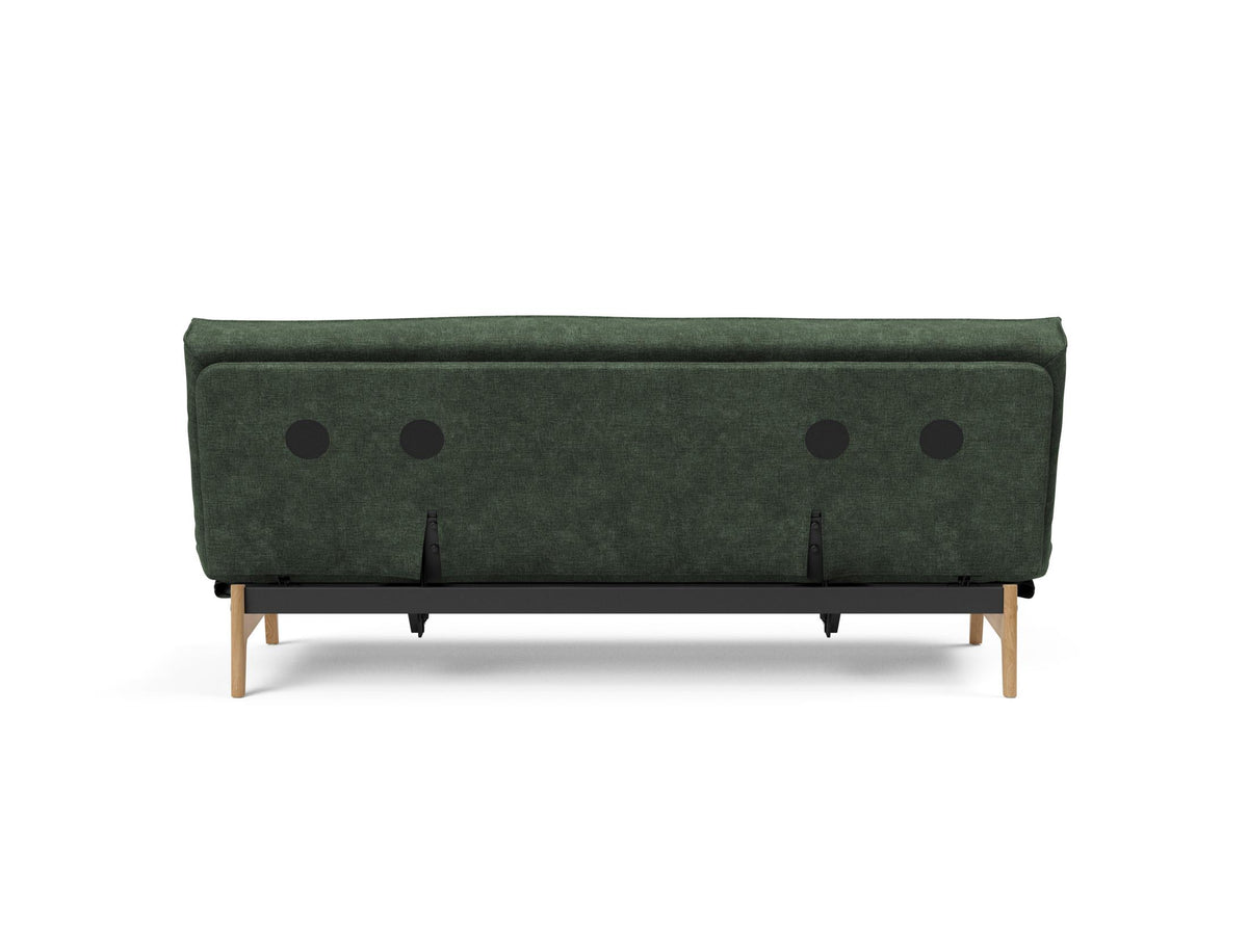 Aslak 120 Bettsofa Sharp Plus Cover mit Gestellbezug Soft Spring in 281 Avella Pine Green präsentiert im Onlineshop von KAQTU Design AG. Bettsofa ist von Innovation Living