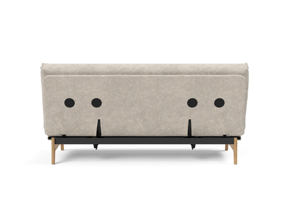 Aslak 140 Bettsofa Nordic Cover mit Gestellbezug Soft Spring in 280 Avella Sand präsentiert im Onlineshop von KAQTU Design AG. Bettsofa ist von Innovation Living