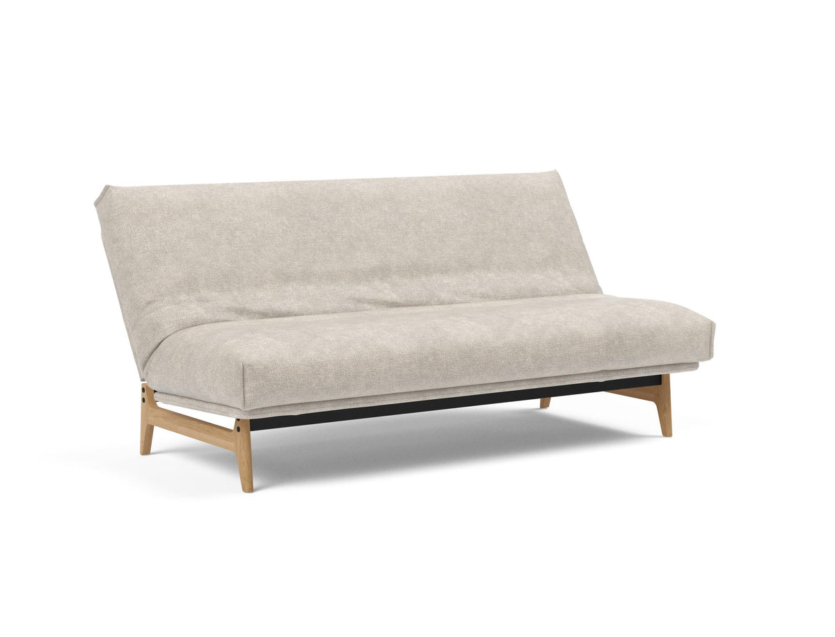 Aslak 140 Bettsofa Nordic Cover mit Gestellbezug Soft Spring in 280 Avella Sand präsentiert im Onlineshop von KAQTU Design AG. Bettsofa ist von Innovation Living