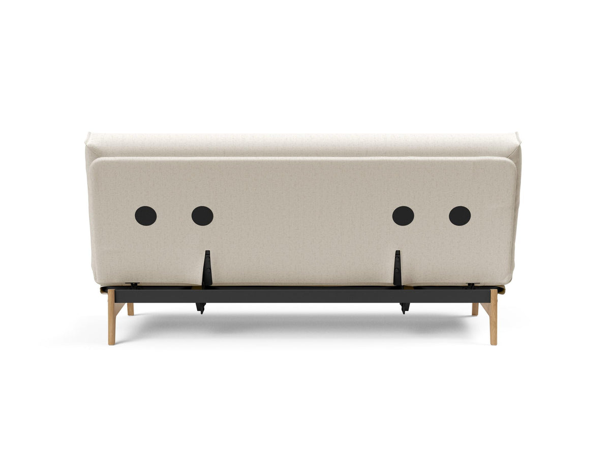 Aslak 140 Bettsofa Nordic Cover mit Gestellbezug Soft Spring in 531 Bouclé Off White präsentiert im Onlineshop von KAQTU Design AG. Bettsofa ist von Innovation Living
