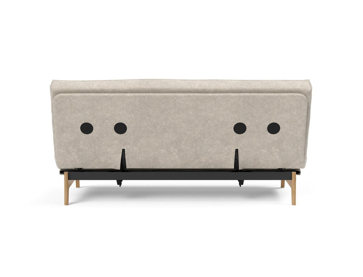Aslak 140 Bettsofa Sharp Plus Cover mit Gestellbezug Soft Spring in 280 Avella Sand präsentiert im Onlineshop von KAQTU Design AG. Bettsofa ist von Innovation Living