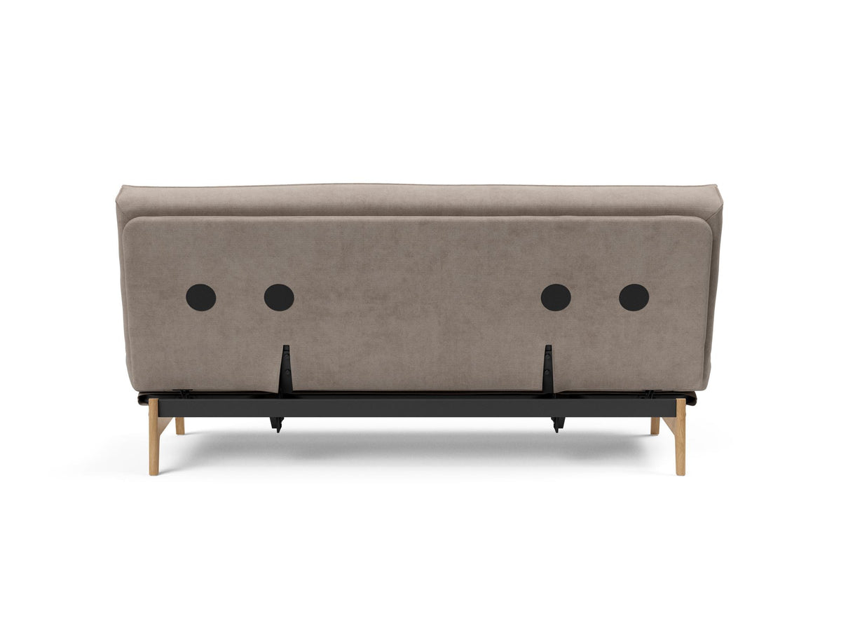 Aslak 140 Bettsofa Sharp Plus Cover mit Gestellbezug Soft Spring in 318 Cordufine Beige präsentiert im Onlineshop von KAQTU Design AG. Bettsofa ist von Innovation Living
