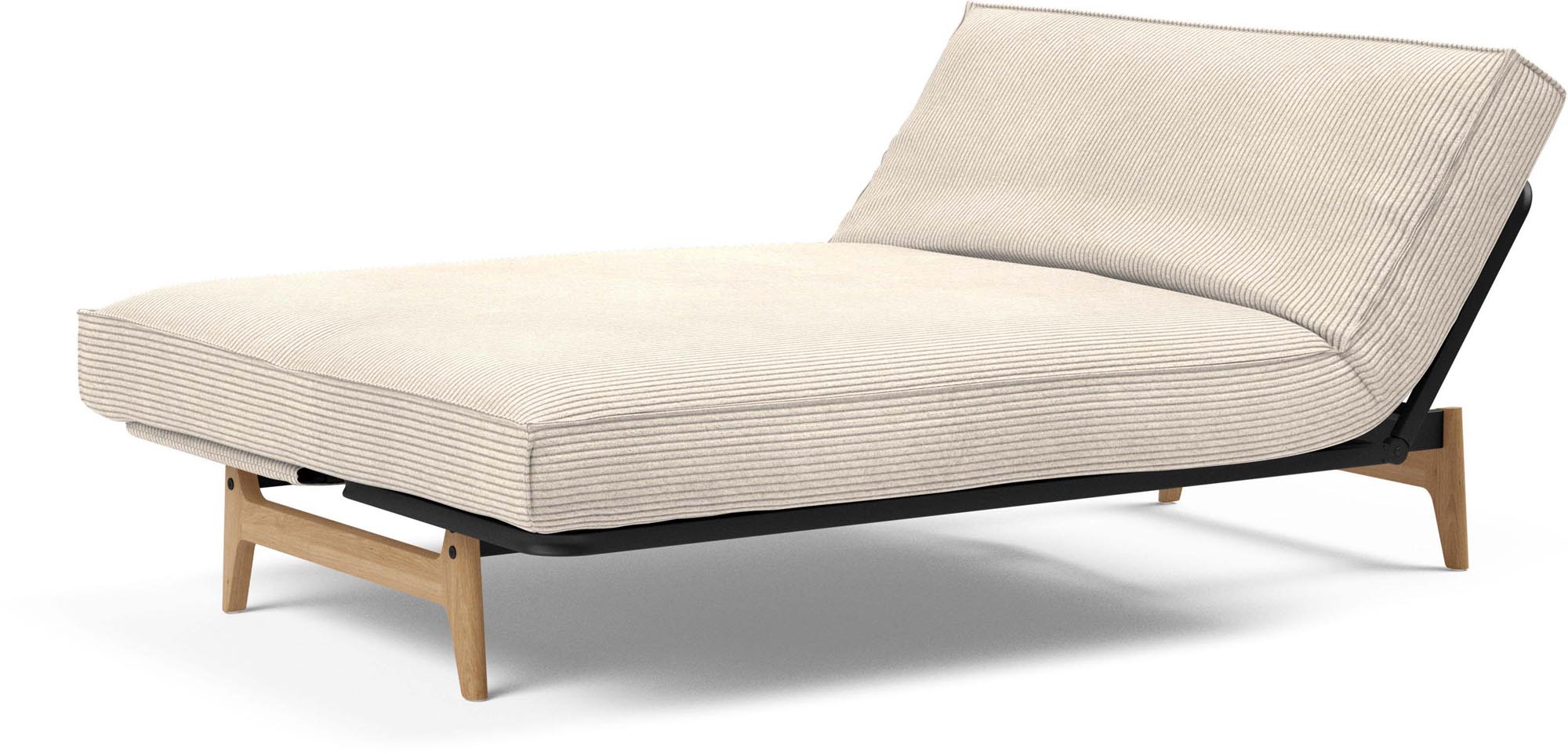 Das Aslak 140 Bettsofa von Innovation Living bietet modernes Design, Komfort und Funktionalität mit abnehmbarem Bezug und Soft Spring Matratze.