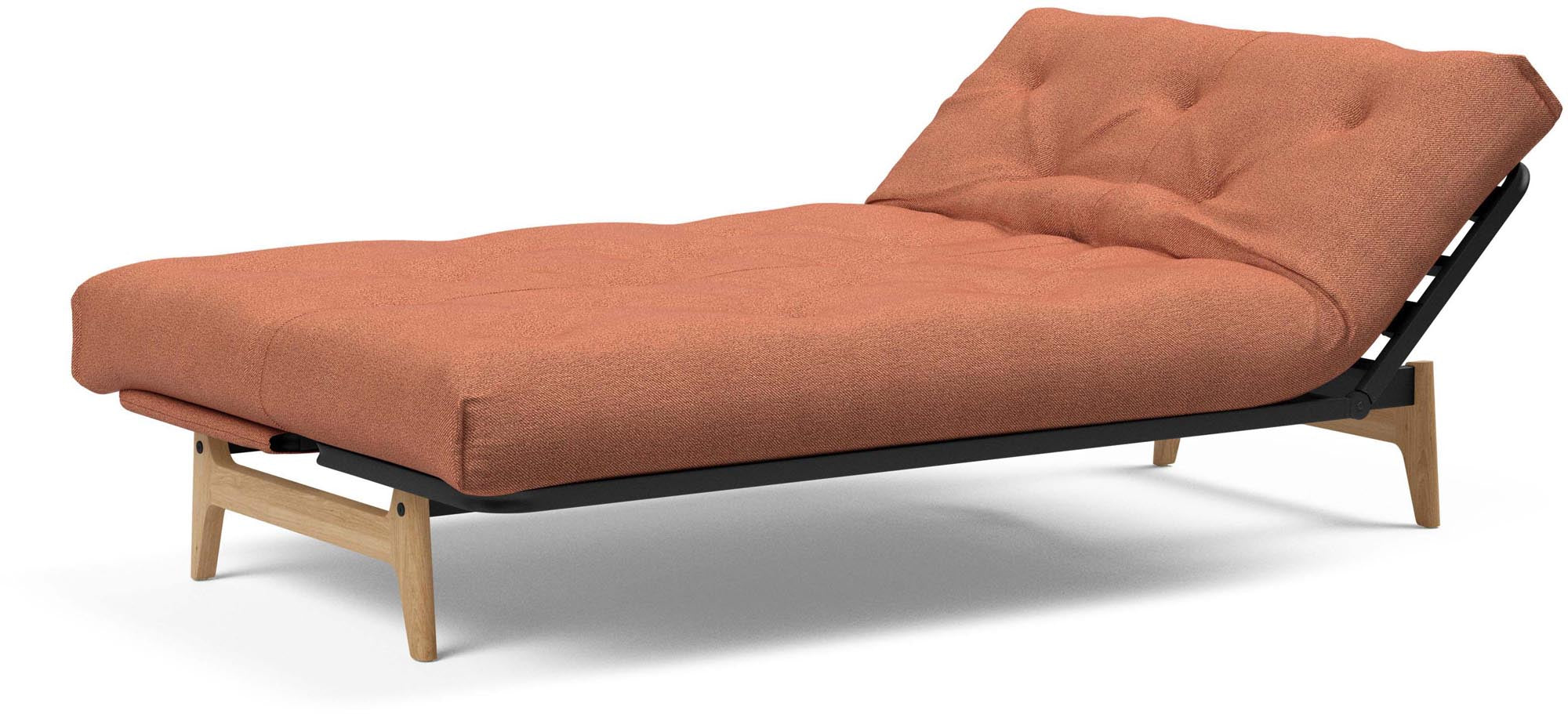 Erleben Sie das Aslak 120 Bettsofa Nordic Classic von Innovation Living: elegantes skandinavisches Design, ideal für kleine Räume und gemütliche Nächte.