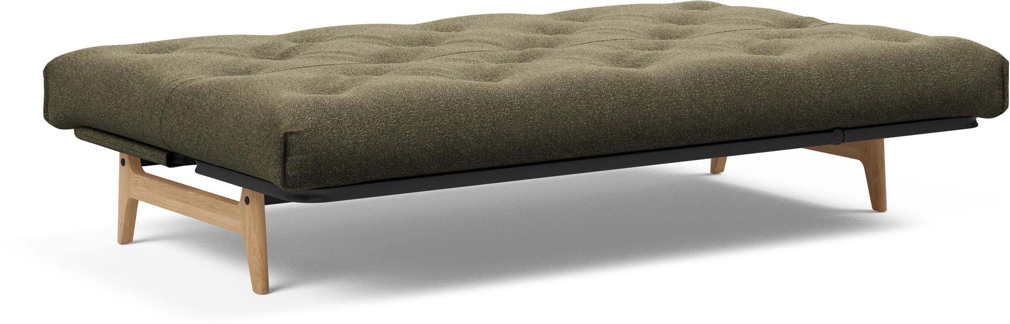Erleben Sie das Aslak 120 Bettsofa Nordic Classic von Innovation Living: elegantes skandinavisches Design, ideal für kleine Räume und gemütliche Nächte.