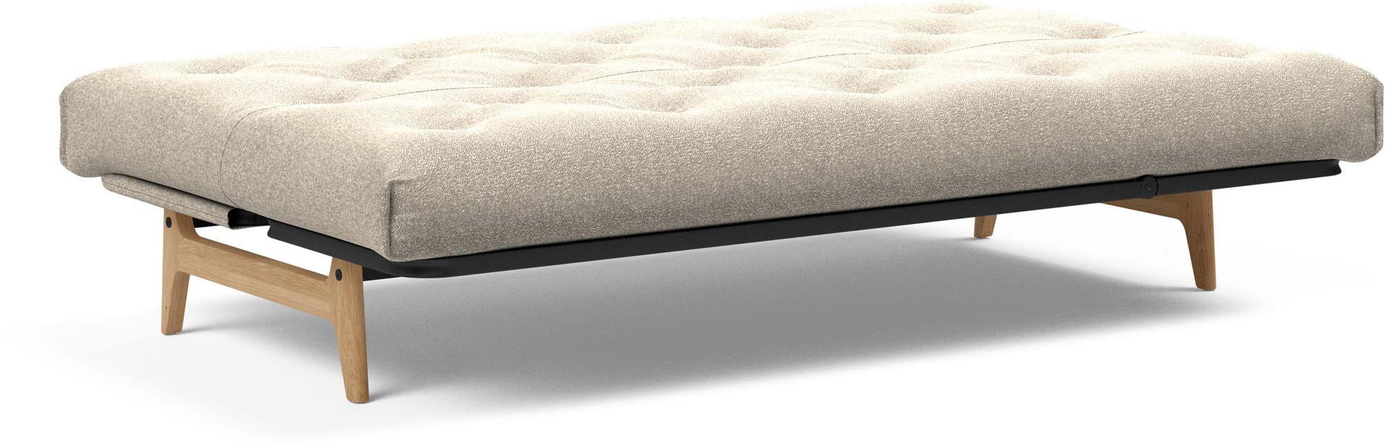 Erleben Sie das Aslak 120 Bettsofa Nordic Classic von Innovation Living: elegantes skandinavisches Design, ideal für kleine Räume und gemütliche Nächte.