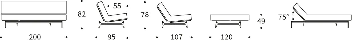 Erleben Sie das Aslak 120 Bettsofa Nordic: Stilvolles, funktionales Möbelstück mit robustem Classic-Bezug für erholsame Nächte und modernes Wohnen.