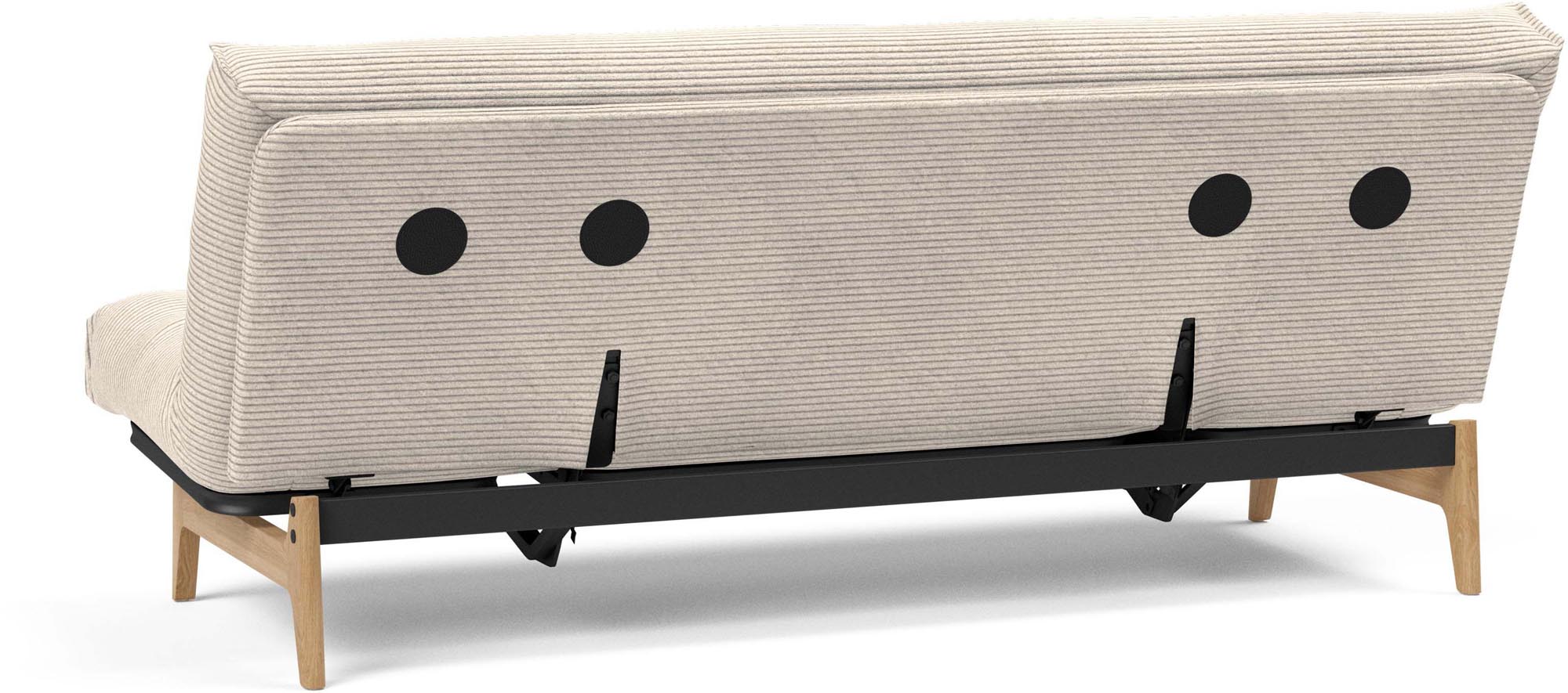 Entdecken Sie das Aslak 120 Bettsofa Nordic Classic von Innovation Living: stilvolles skandinavisches Design, perfekt für kompakte Wohnräume und entspannende Nächte.
