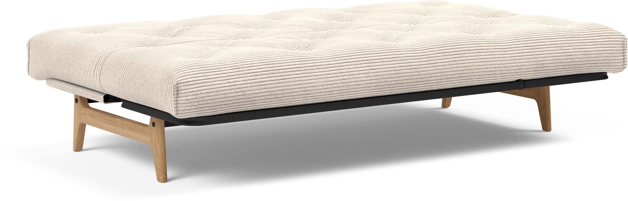 Erleben Sie das Aslak 120 Bettsofa Nordic Classic von Innovation Living: elegantes skandinavisches Design, ideal für kleine Räume und gemütliche Nächte.