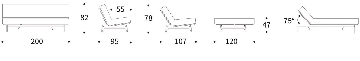 Aslak 120 Bettsofa Nordic Cover: Stilvolles, platzsparendes Sofa mit hochwertigem Gestellbezug, ideal für entspannte Abende und Übernachtungsgäste.