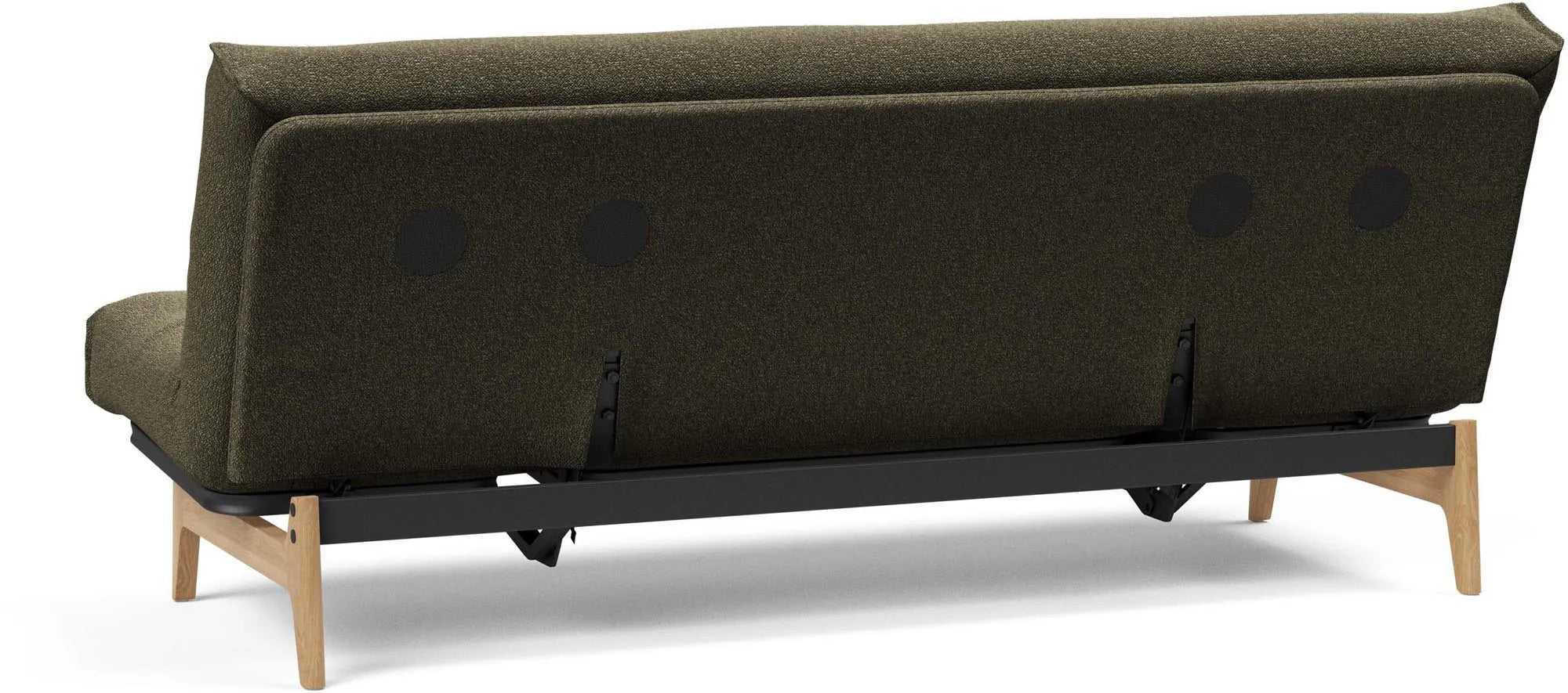 Entdecken Sie das Aslak 120 Bettsofa Nordic Spring von Innovation Living: stilvolles skandinavisches Design, perfekt für platzsparende Lösungen und Übernachtungen.