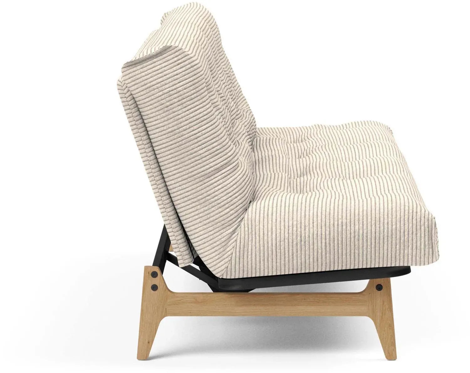 Entdecken Sie das Aslak 120 Bettsofa Nordic Spring von Innovation Living: stilvolles skandinavisches Design, perfekt für platzsparende Lösungen und Übernachtungen.