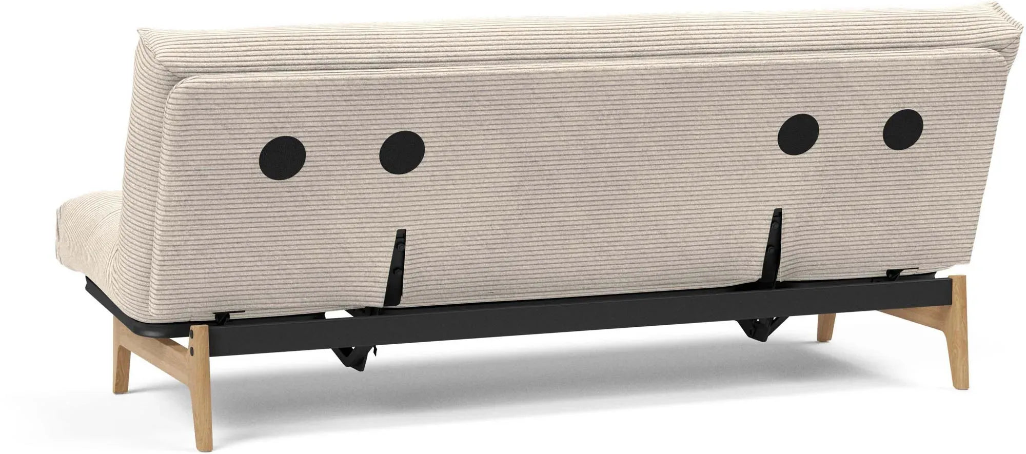 Entdecken Sie das Aslak 120 Bettsofa Nordic Spring von Innovation Living: stilvolles skandinavisches Design, perfekt für platzsparende Lösungen und Übernachtungen.