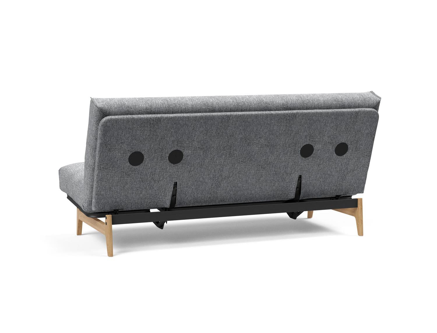 Erleben Sie das Aslak 140 Bettsofa von Innovation Living – modernes skandinavisches Design, flexibel einsetzbar und mit robustem Nordic Cover aus Latex.