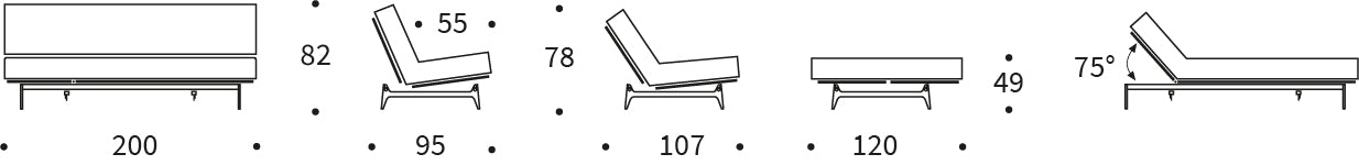 Aslak 120 Bettsofa Nordic: Modernes Design mit Soft Spring Bezug, perfekt für entspannte Abende und stilvolle Einrichtungsideen.