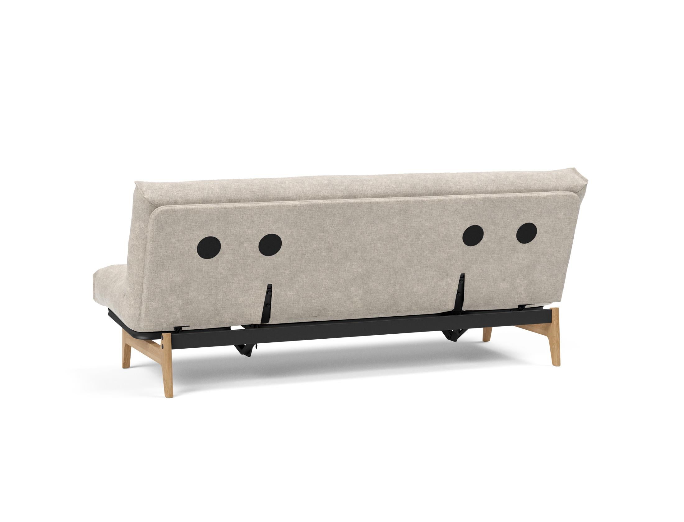 Aslak 120 Bettsofa Nordic: Elegantes Sofa mit Soft Spring Bezug, ideal für gemütliche Nächte und stilvolle Wohnräume.