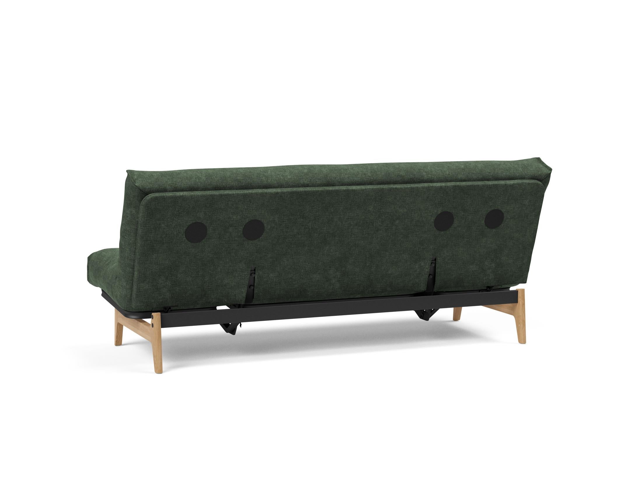 Aslak 120 Bettsofa Nordic: Elegantes Sofa mit Soft Spring Bezug, ideal für gemütliche Nächte und stilvolle Wohnräume.