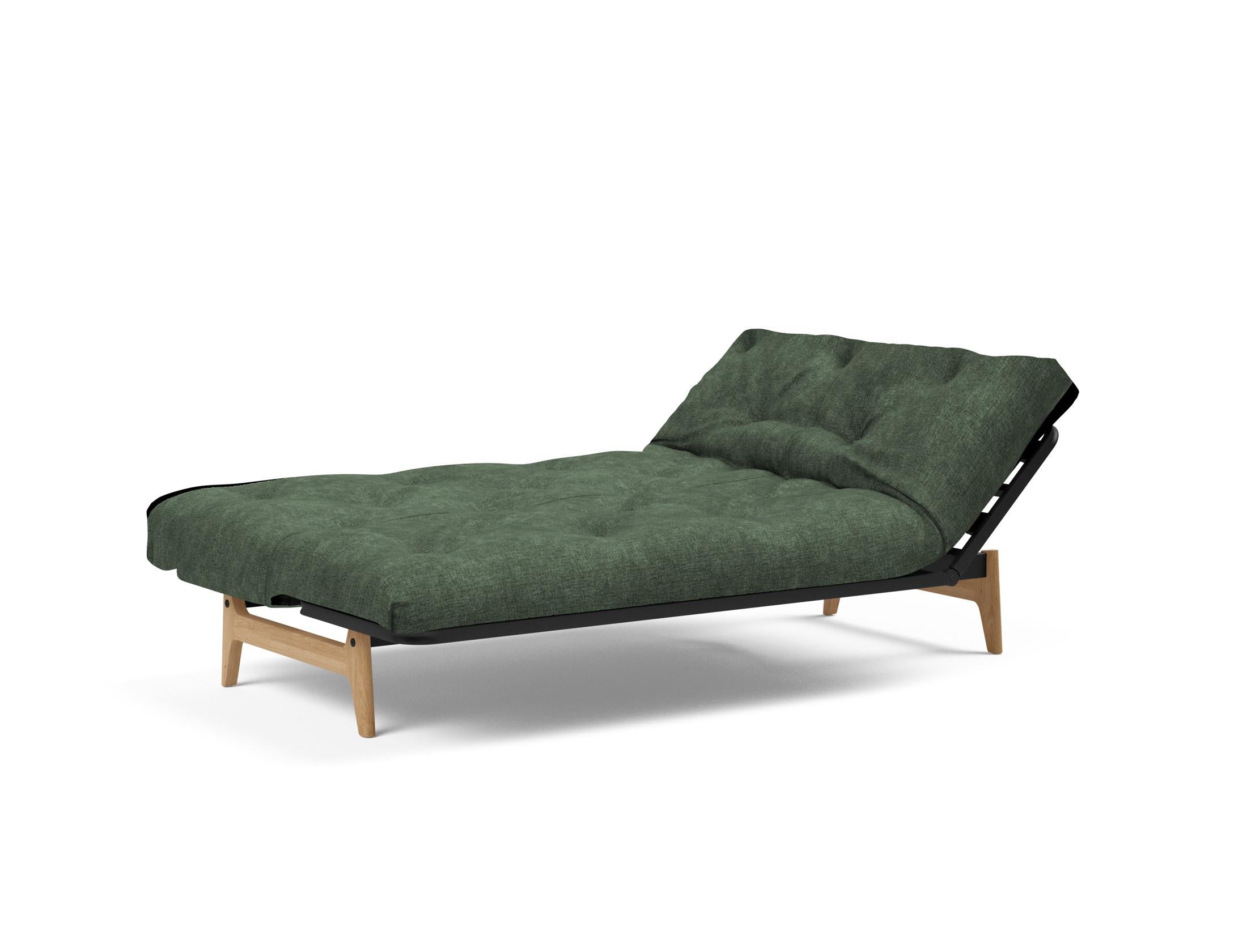 Aslak 120 Bettsofa Nordic: Elegantes Sofa mit Soft Spring Bezug, ideal für gemütliche Nächte und stilvolle Wohnräume.