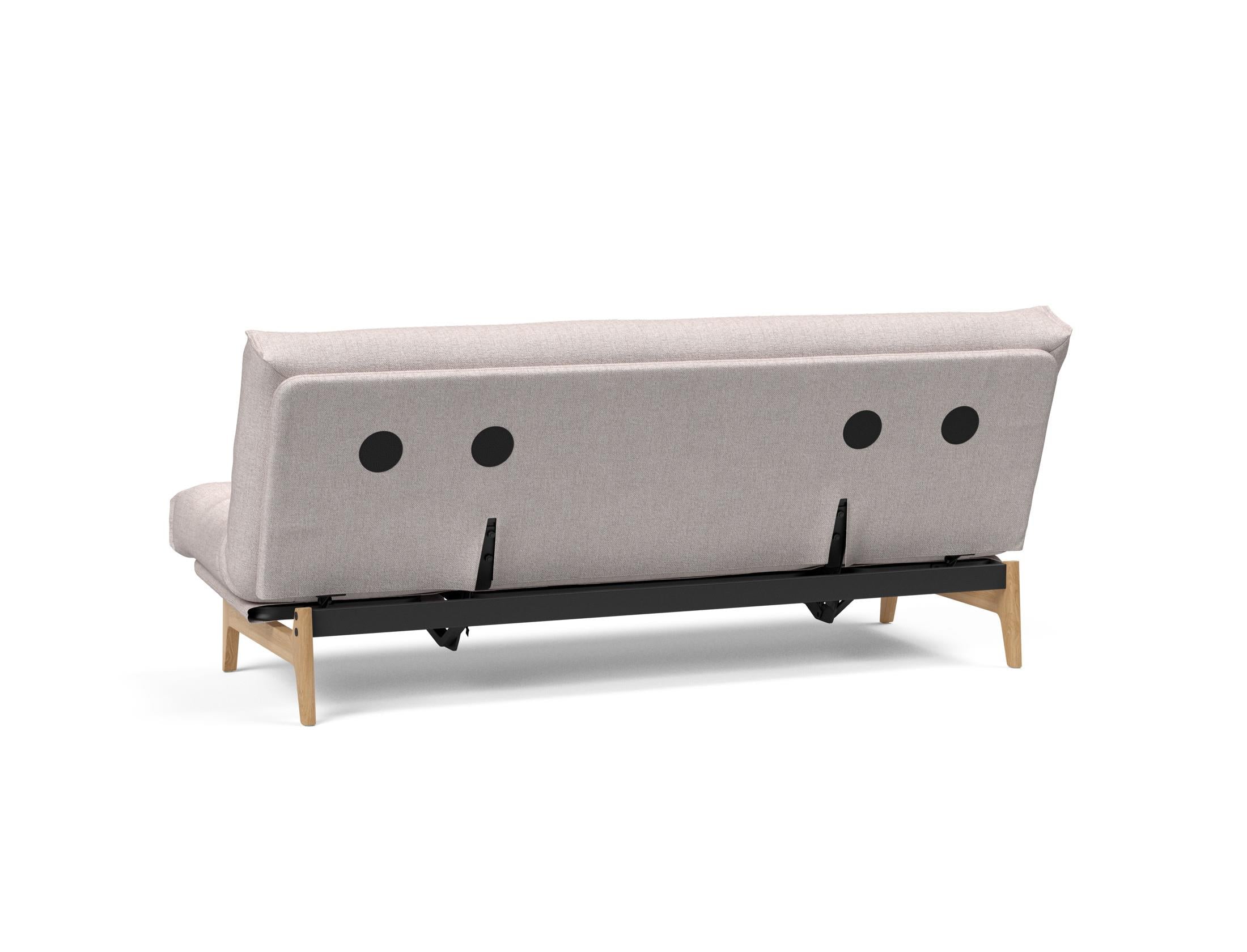 Aslak 120 Bettsofa Nordic: Elegantes Sofa mit Soft Spring Bezug, ideal für gemütliche Nächte und stilvolle Wohnräume.