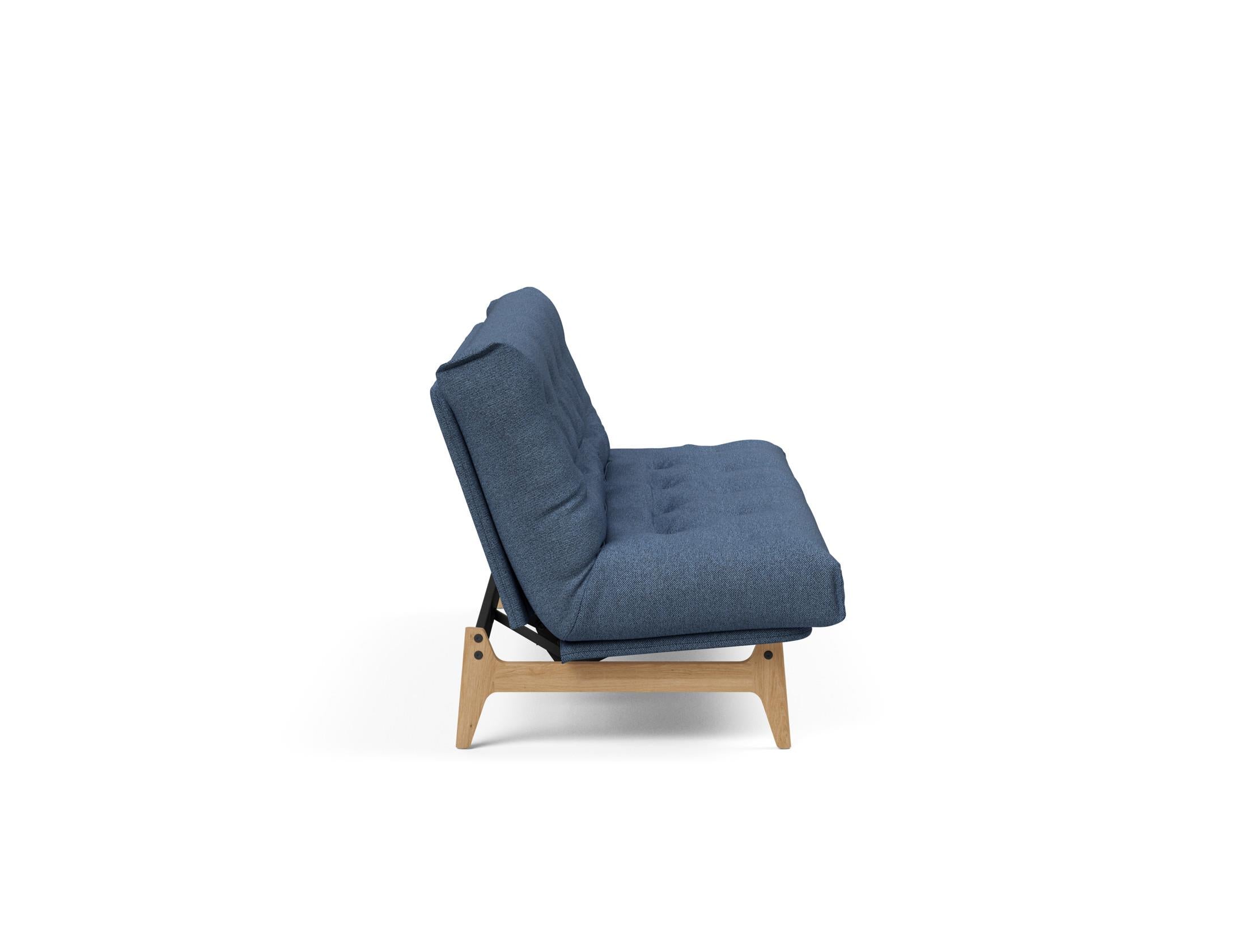 Aslak 120 Bettsofa Nordic: Elegantes Sofa mit Soft Spring Bezug, ideal für gemütliche Nächte und stilvolle Wohnräume.