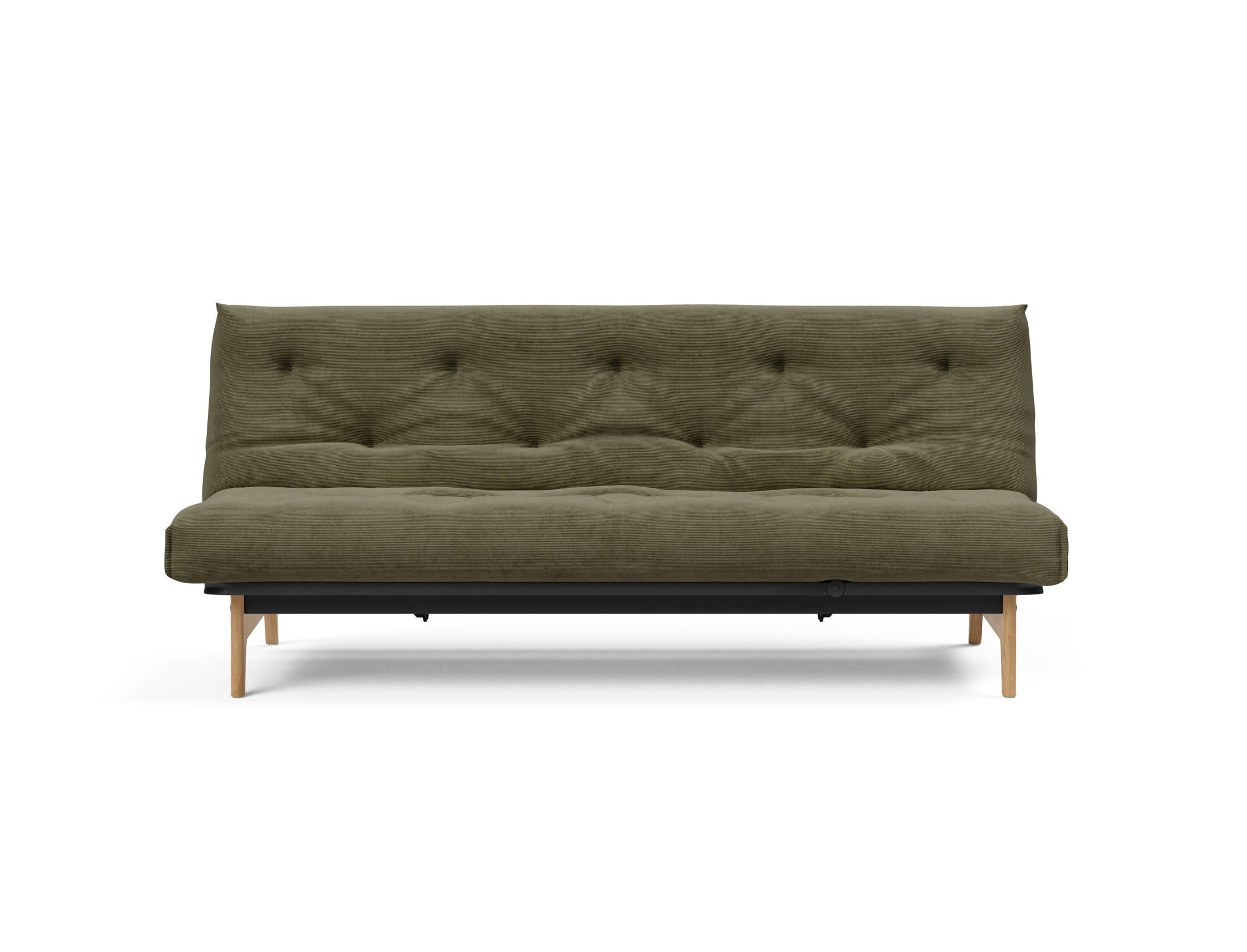 Aslak 120 Bettsofa Nordic: Elegantes Sofa mit Soft Spring Bezug, ideal für gemütliche Nächte und stilvolle Wohnräume.