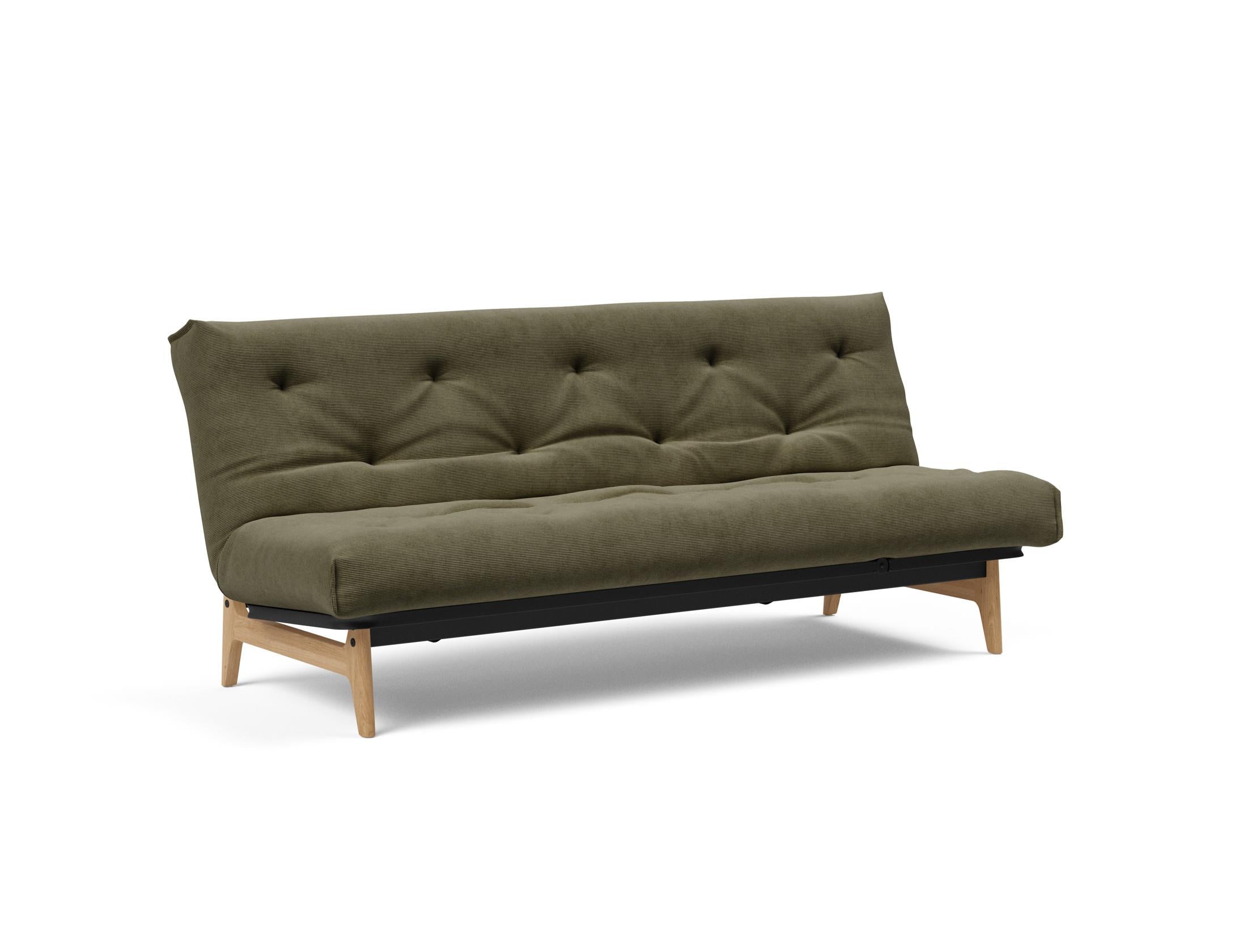 Aslak 120 Bettsofa Nordic: Modernes Design mit Soft Spring Bezug, perfekt für entspannte Abende und stilvolle Einrichtungsideen.